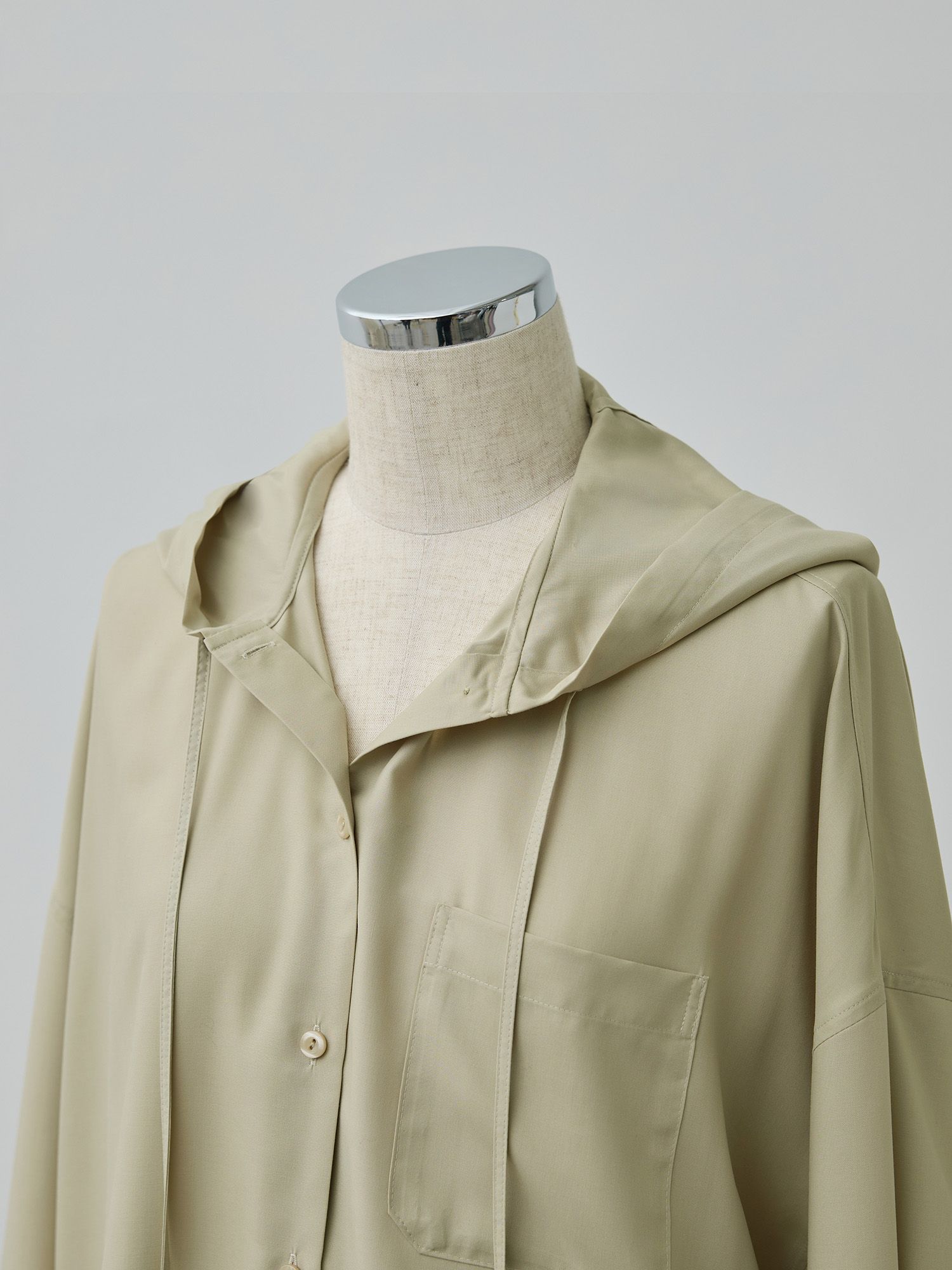 フルダルスパンフードシャツ