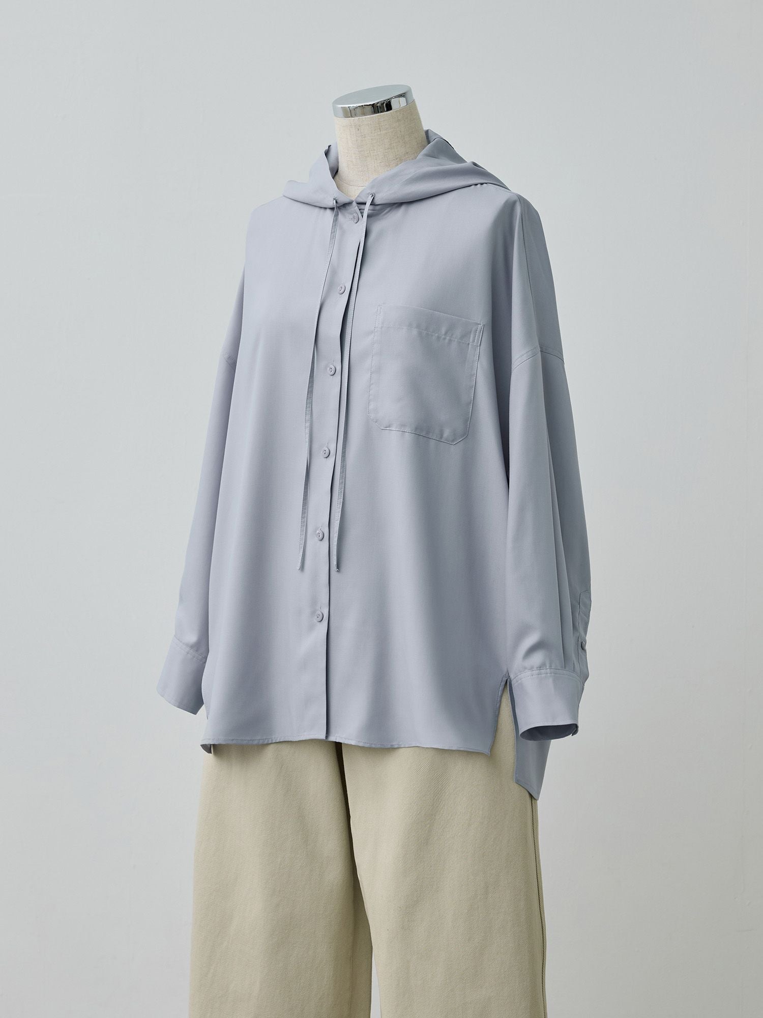 フルダルスパンフードシャツ