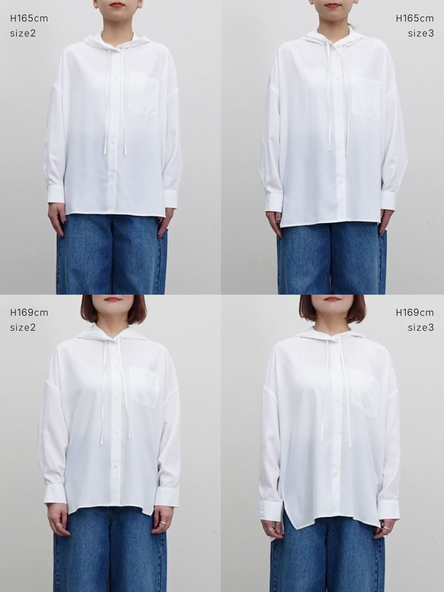 フルダルスパンフードシャツ