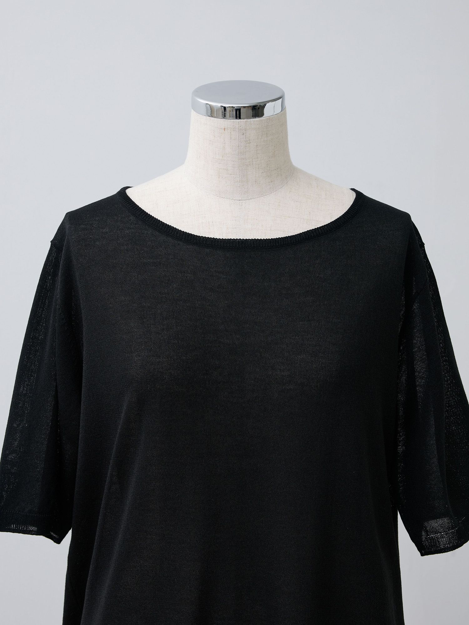 シアーニットストレートワンピース