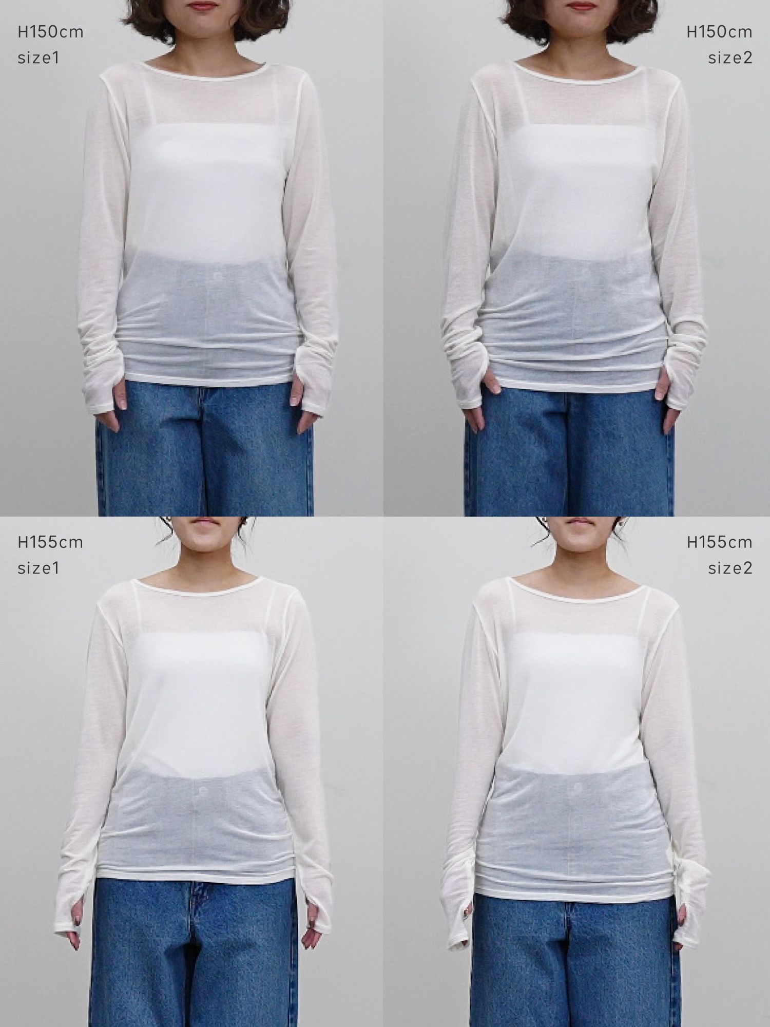 シルクブレンドボートネックロンT