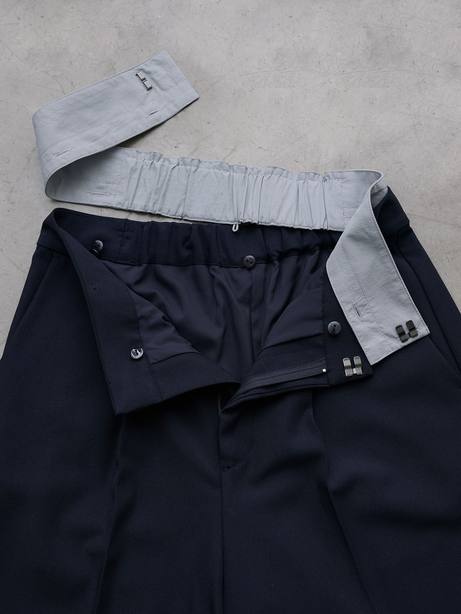 2wayレイヤードストレートパンツ