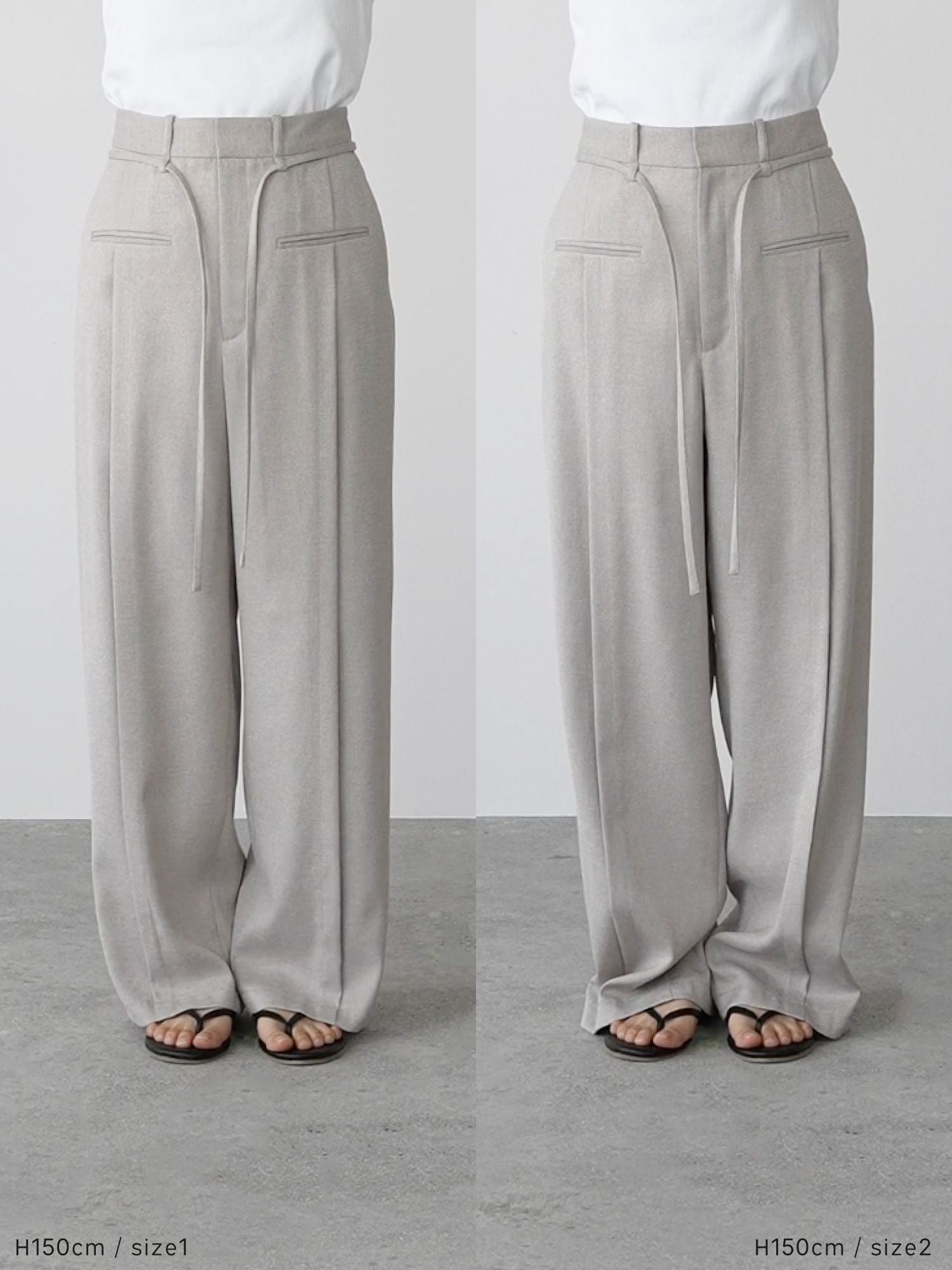 ピンタックスラブストレートパンツ