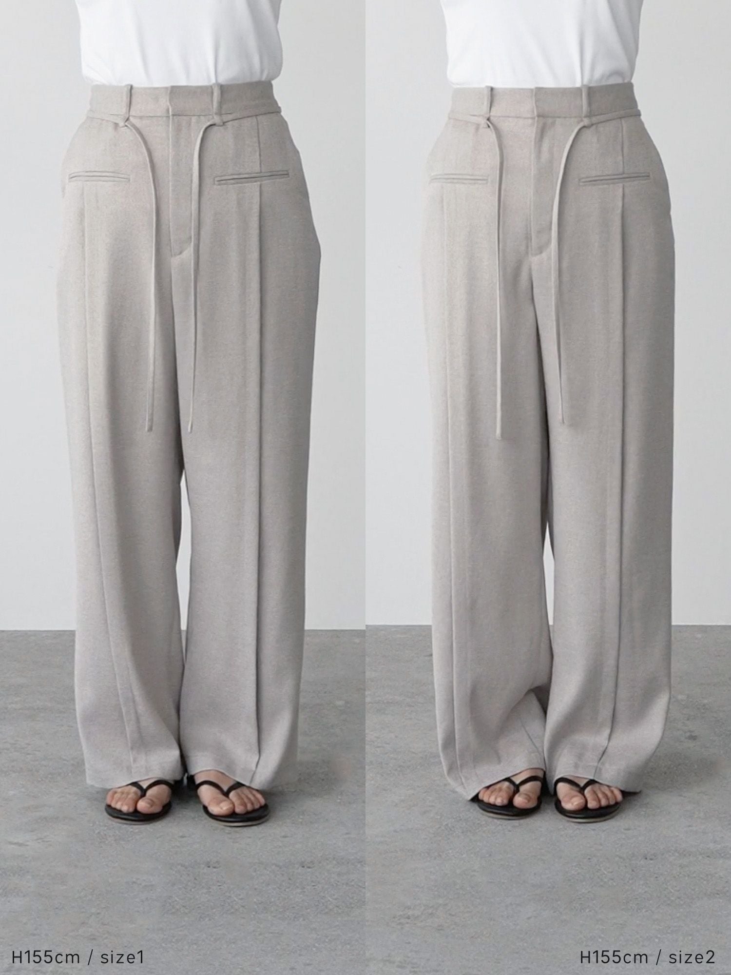 ピンタックスラブストレートパンツ