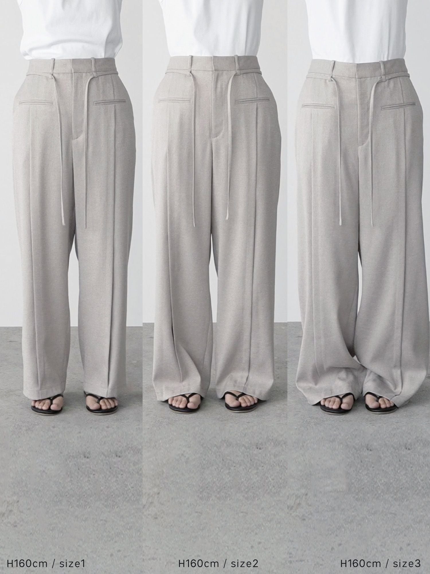 ピンタックスラブストレートパンツ