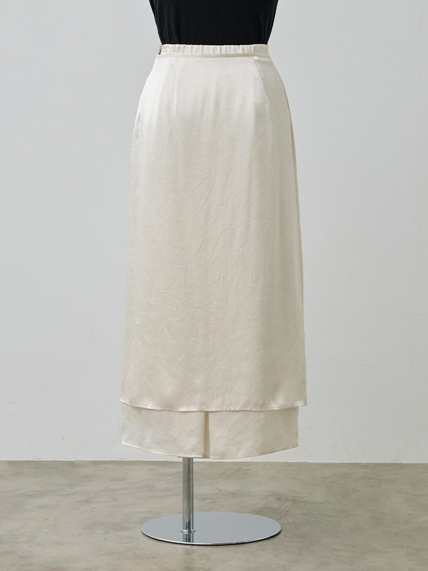 ラップレイヤードIラインスカート