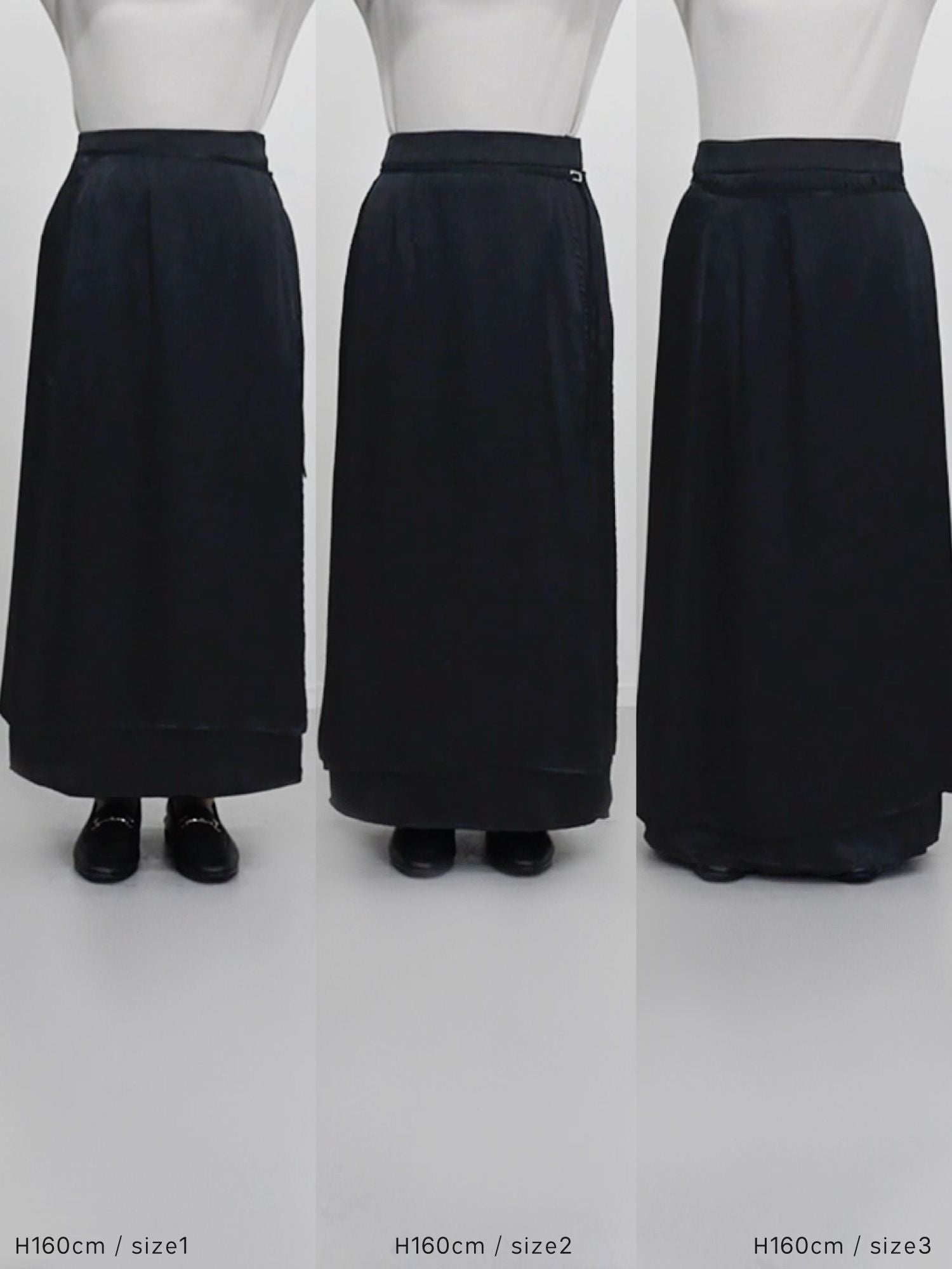 ラップレイヤードIラインスカート