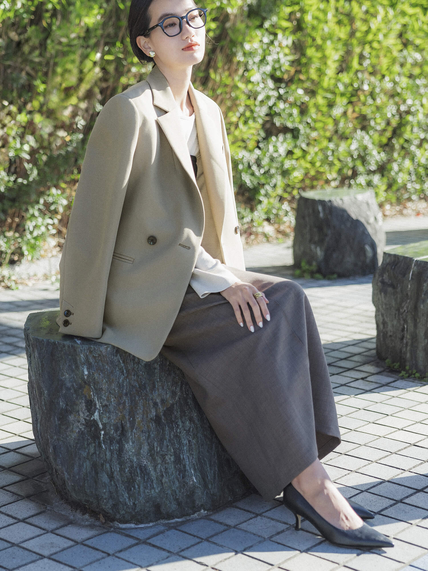 バックタックナロースカート