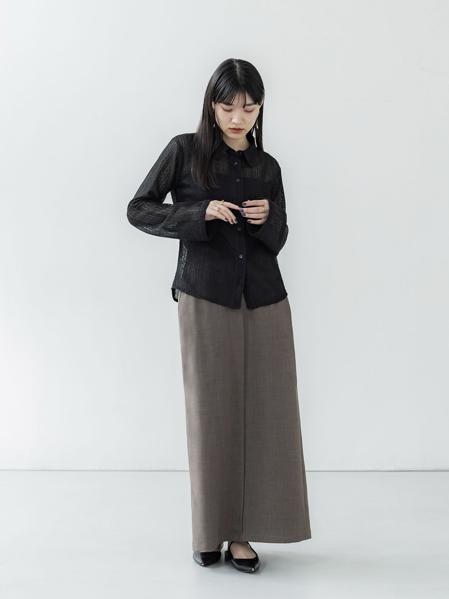 バックタックナロースカート