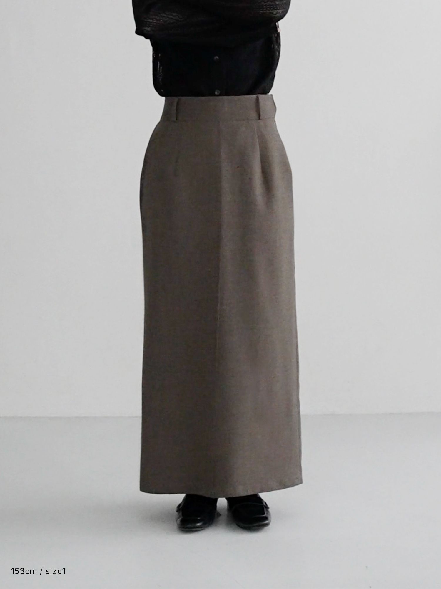 crewre バックタックナロースカート ブラック size2 クルーレ crewre online store / バックタックナロースカート