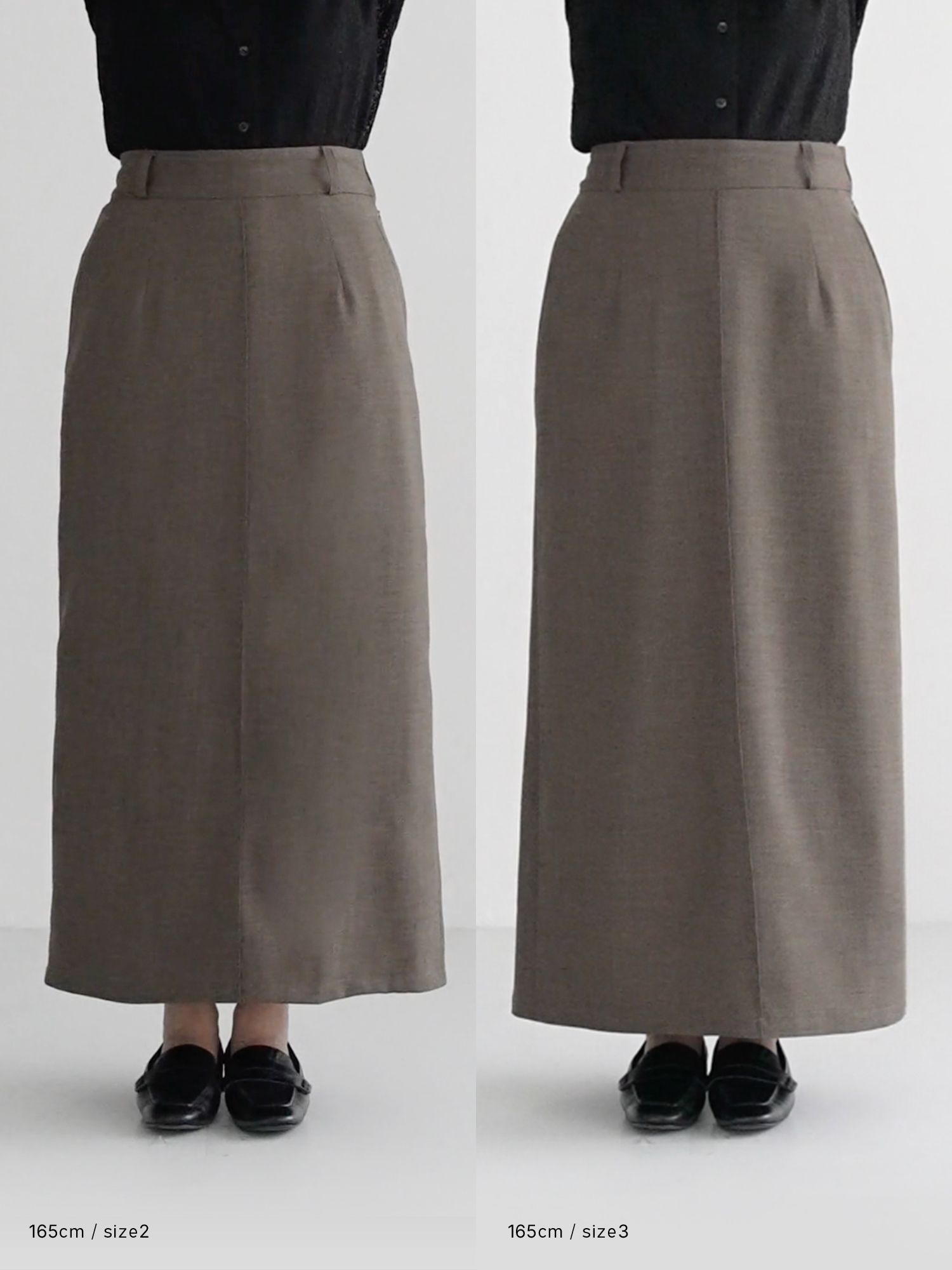 バックタックナロースカート