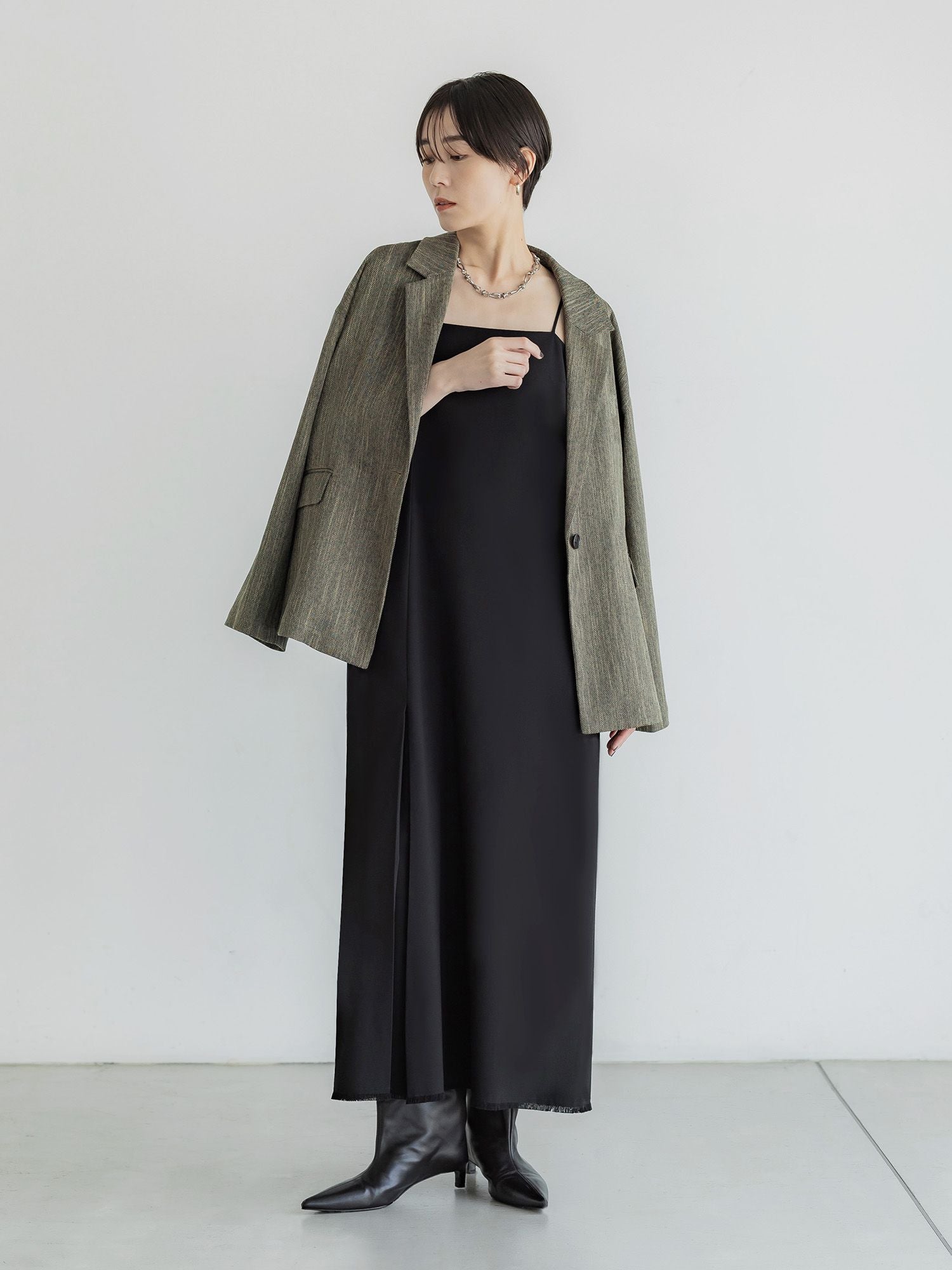 ボックスタックキャミワンピース