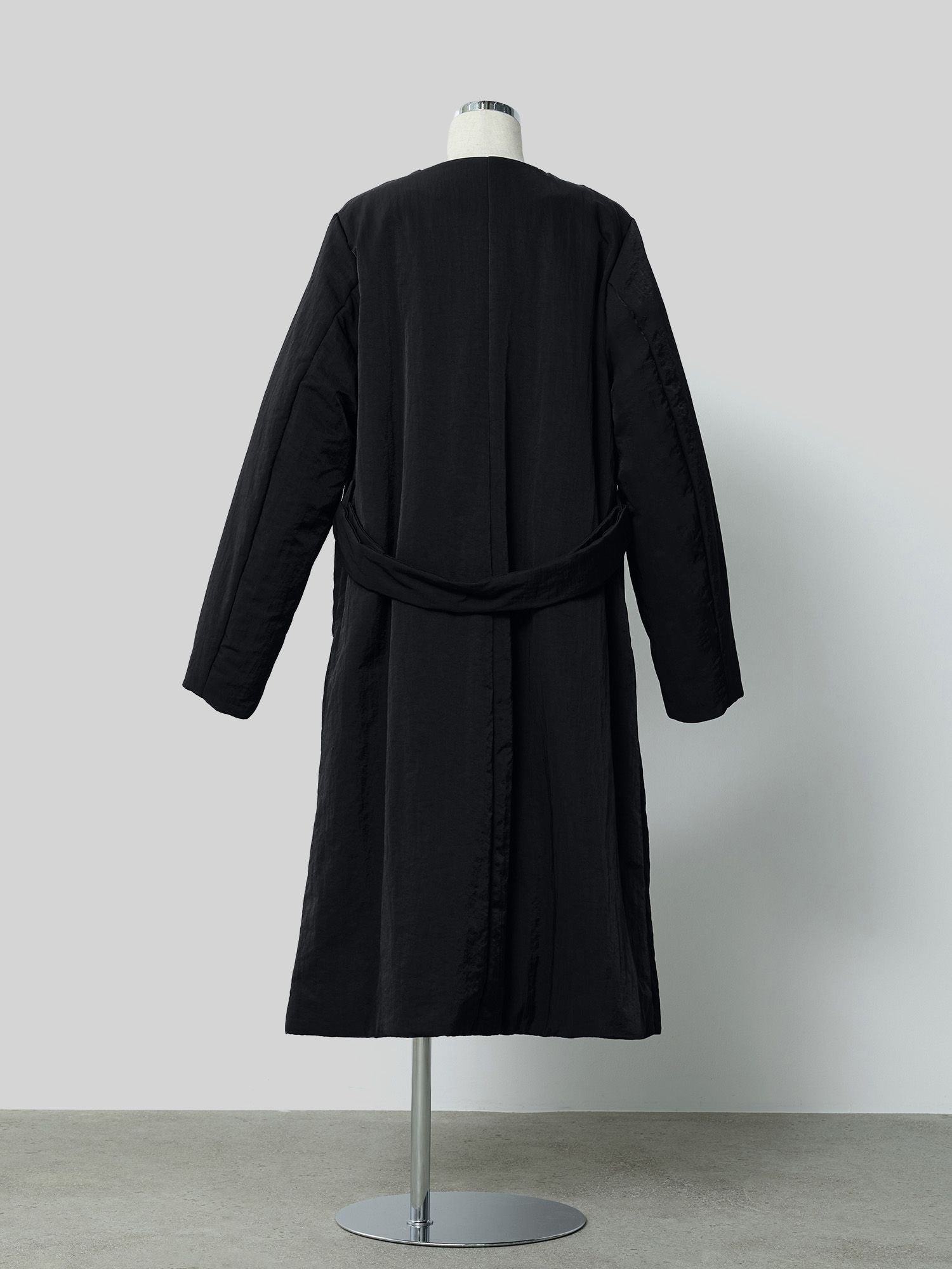 2wayノーカラーパファーコート