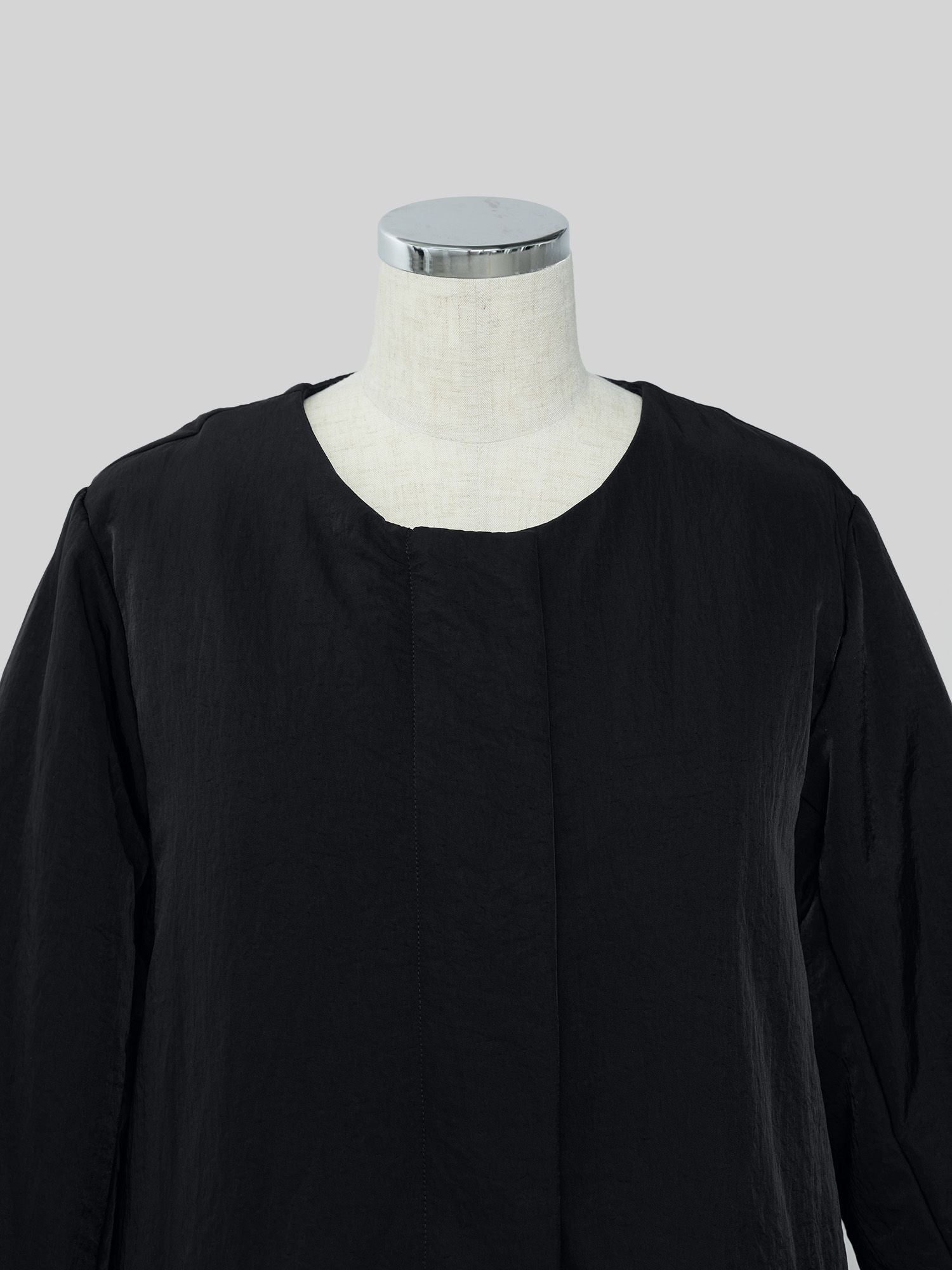 2wayノーカラーパファーコート