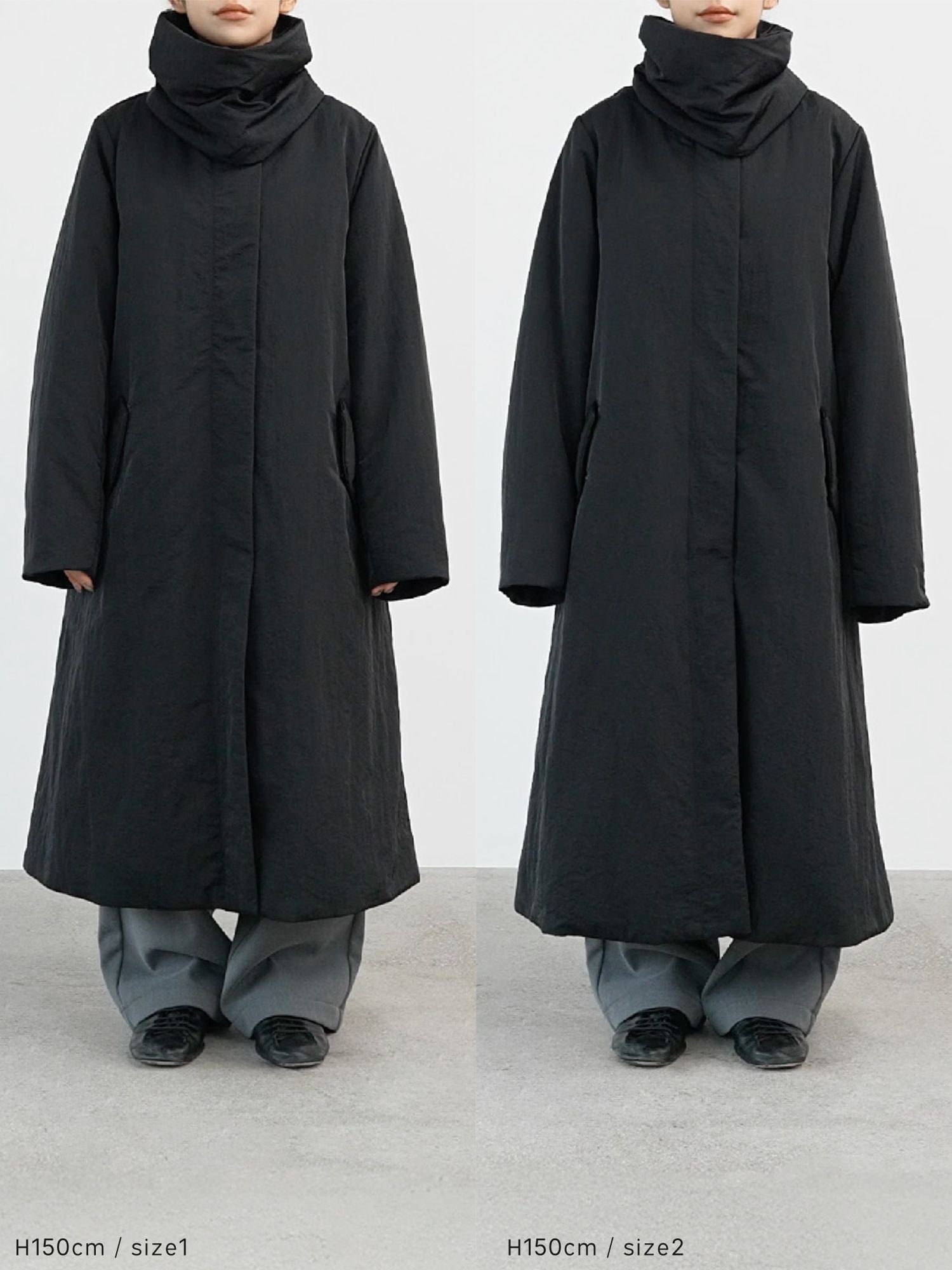 crewre online store / 2wayノーカラーパファーコート