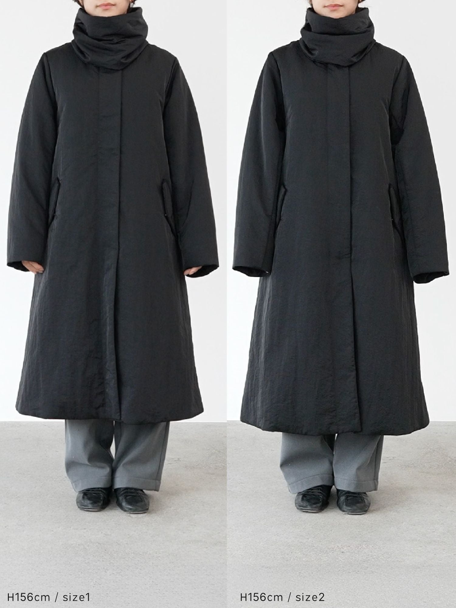 crewre online store / 2wayノーカラーパファーコート