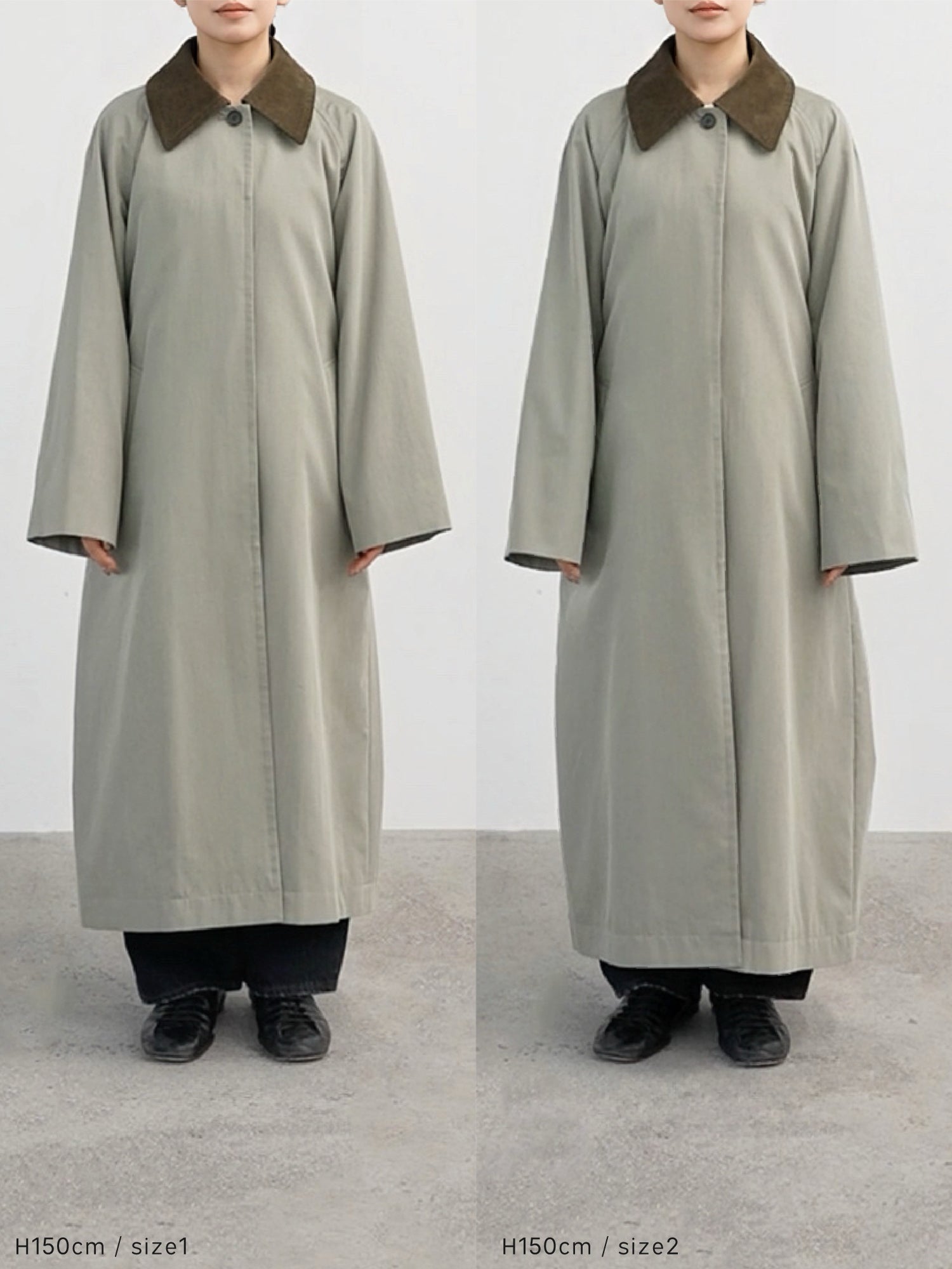 crewre online store / 2wayカラーツイルロングコート