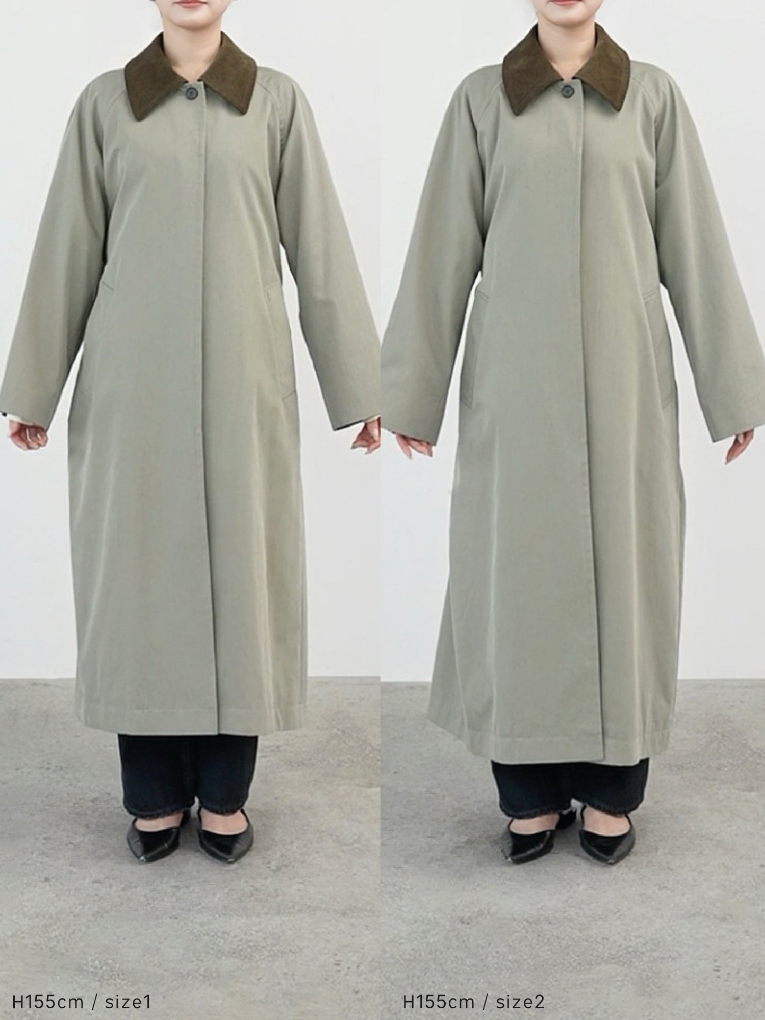 2wayカラーツイルロングコート