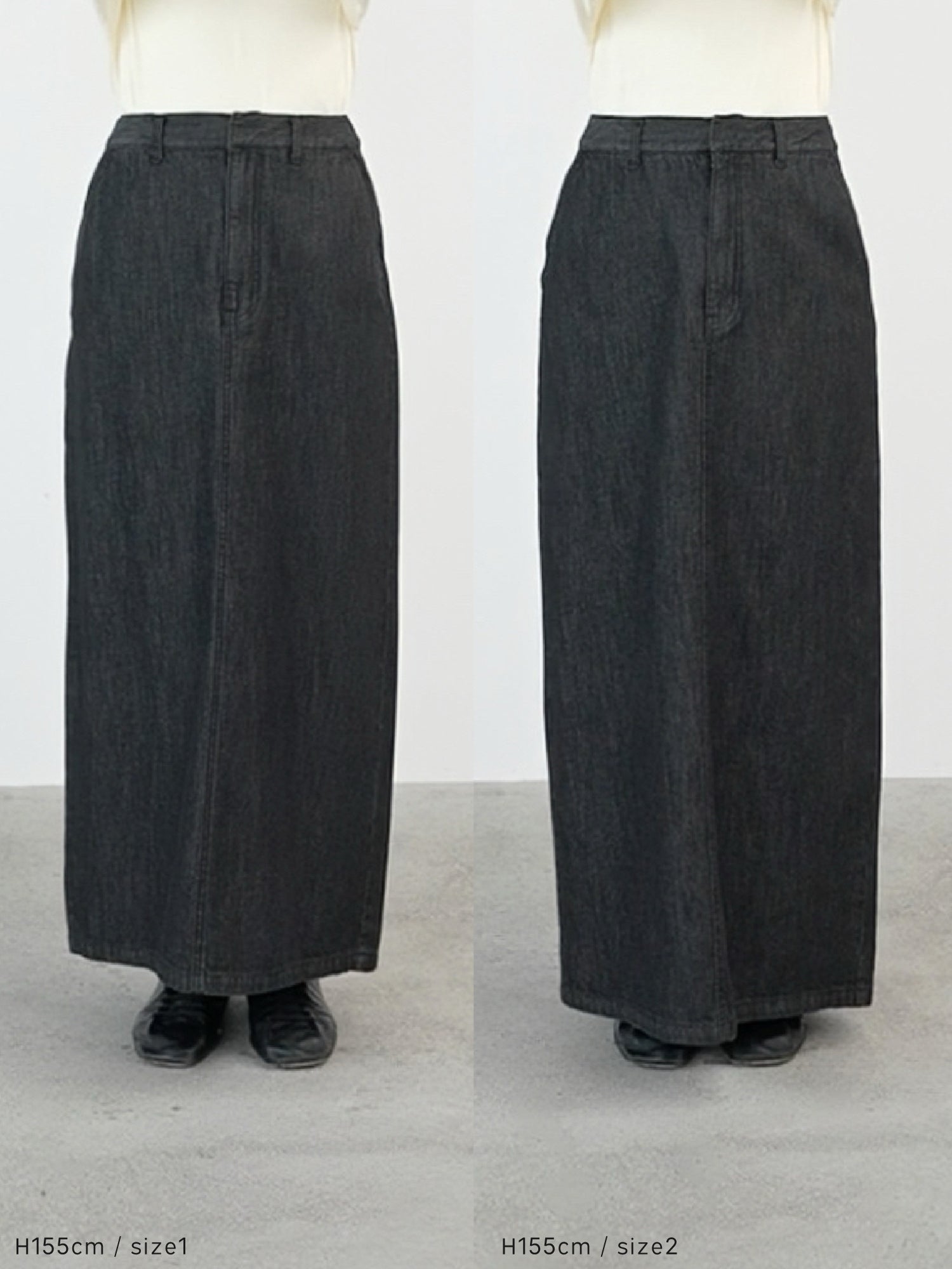 crewre ミニマルIラインデニムスカート　サイズ2 black crewre online store / ミニマルIラインデニムスカート