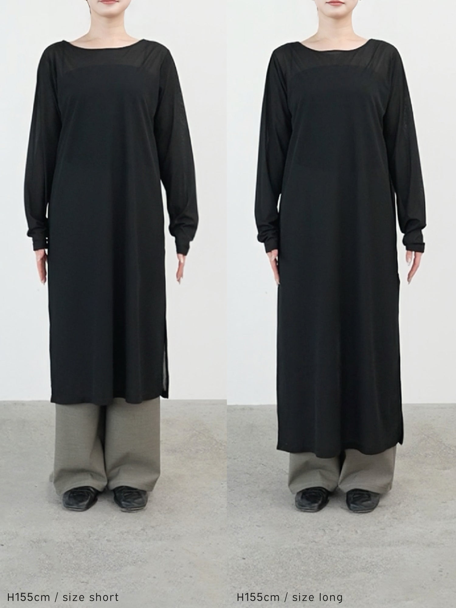 crewre online store / サイドスリットシアーワンピース