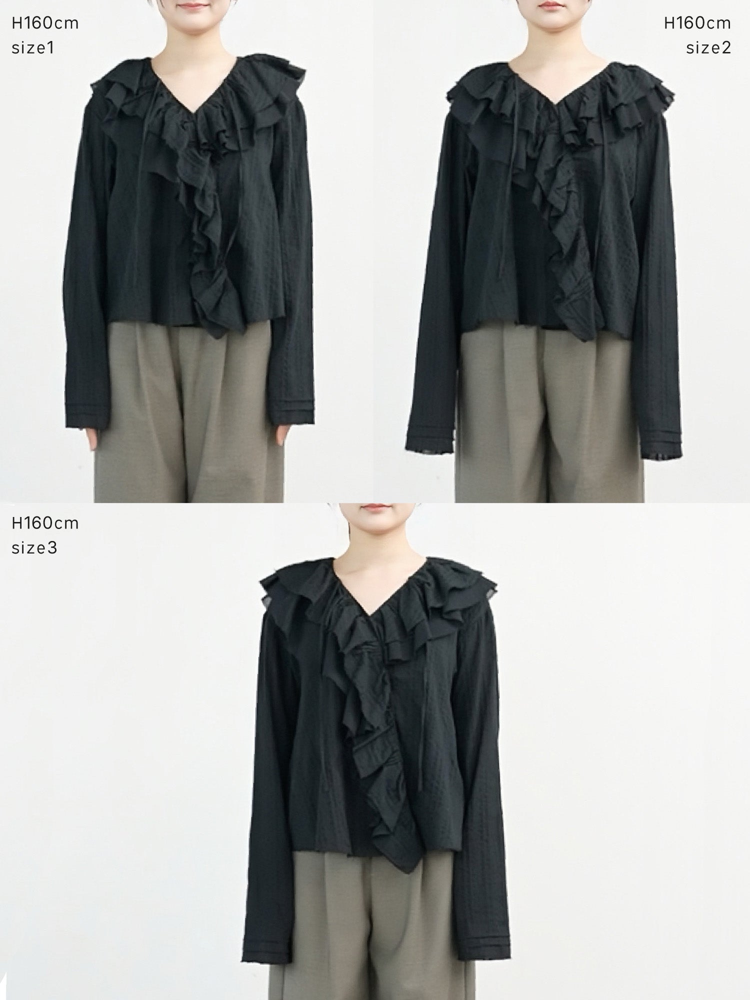 crewre　ラッフルカラーコットンブラウス　アイボリー　2 crewre online store / ラッフルカラーコットンブラウス