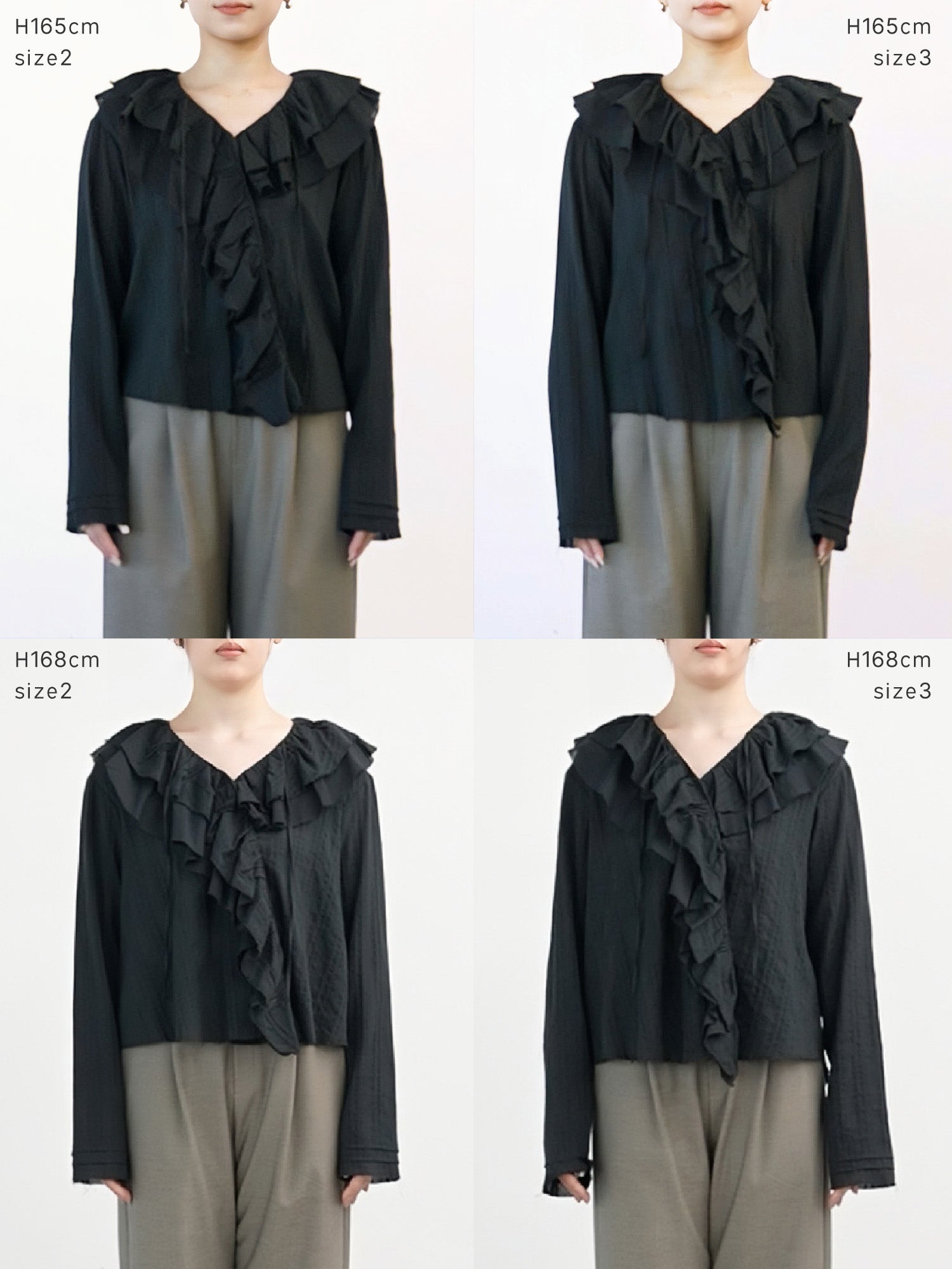 crewre online store / ラッフルカラーコットンブラウス