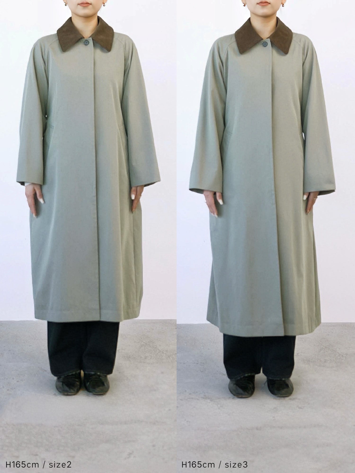 2wayカラーツイルロングコート