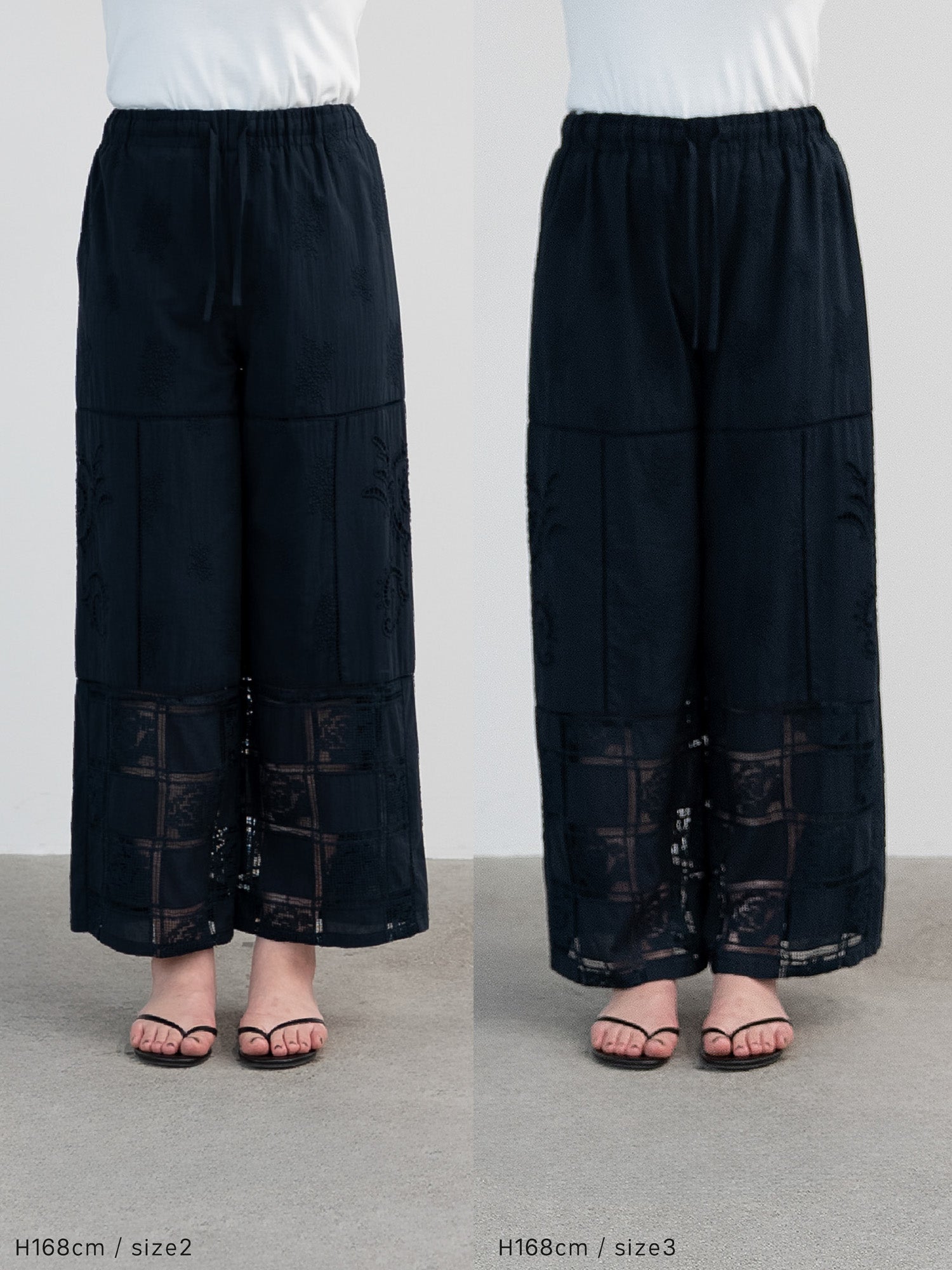 crewre online store / パネルデザインコットンレースパンツ