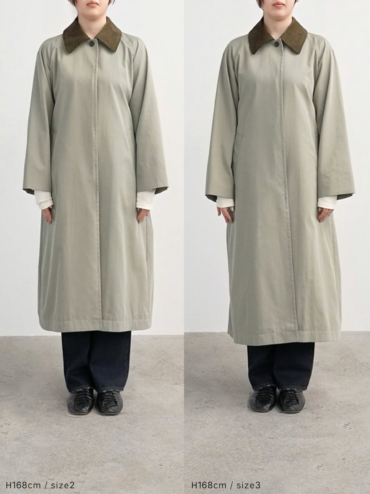 2wayカラーツイルロングコート