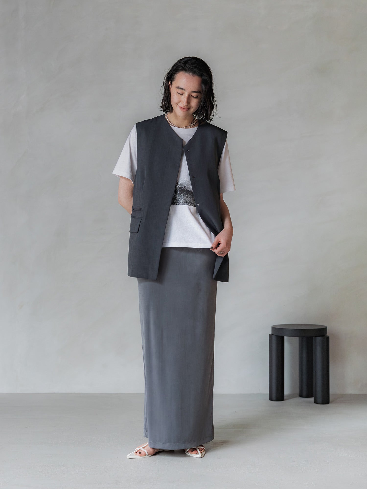 crewre online store / ストレッチベロアストレートスカート