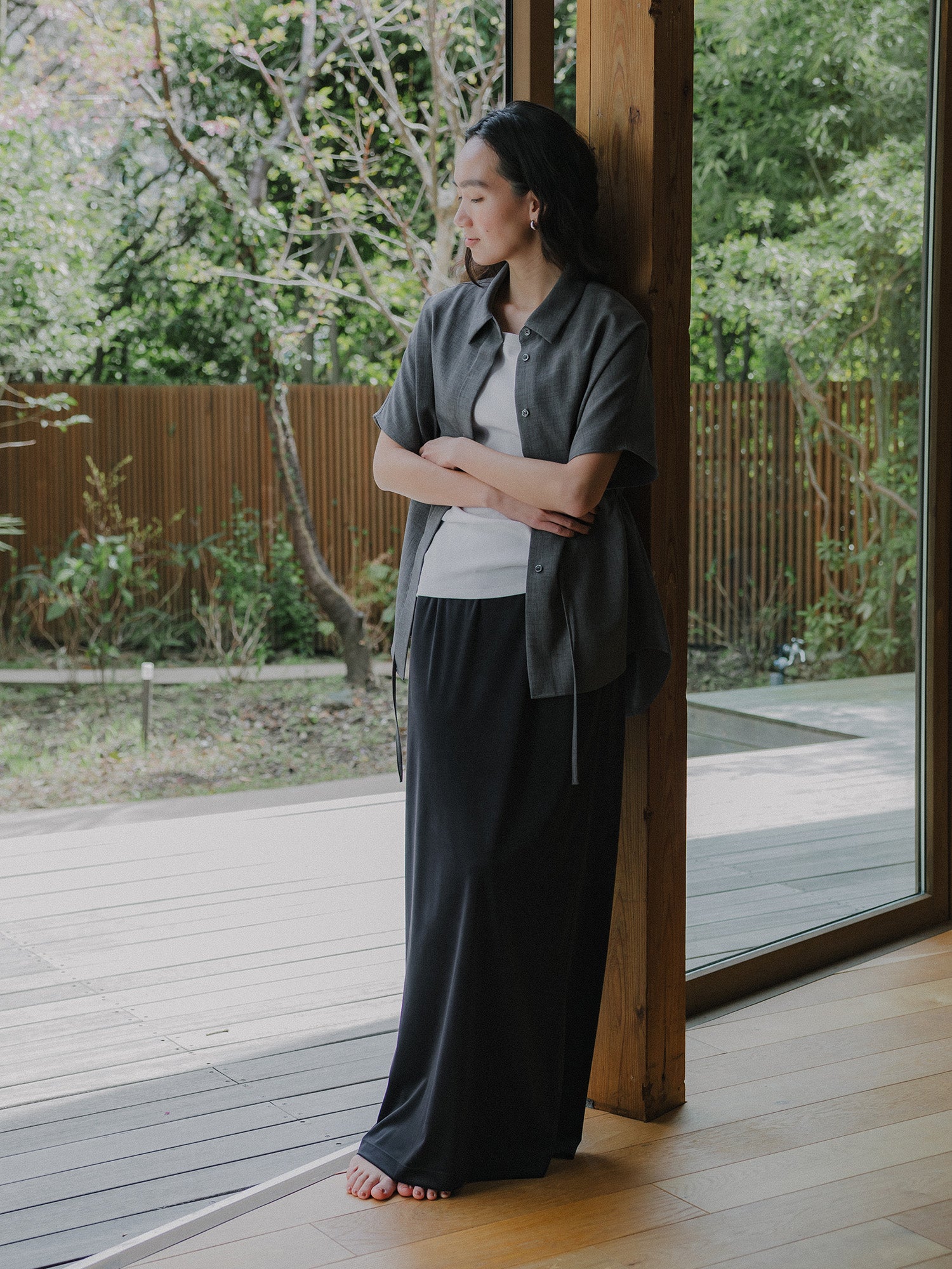 crewre online store / ストレッチベロアストレートスカート