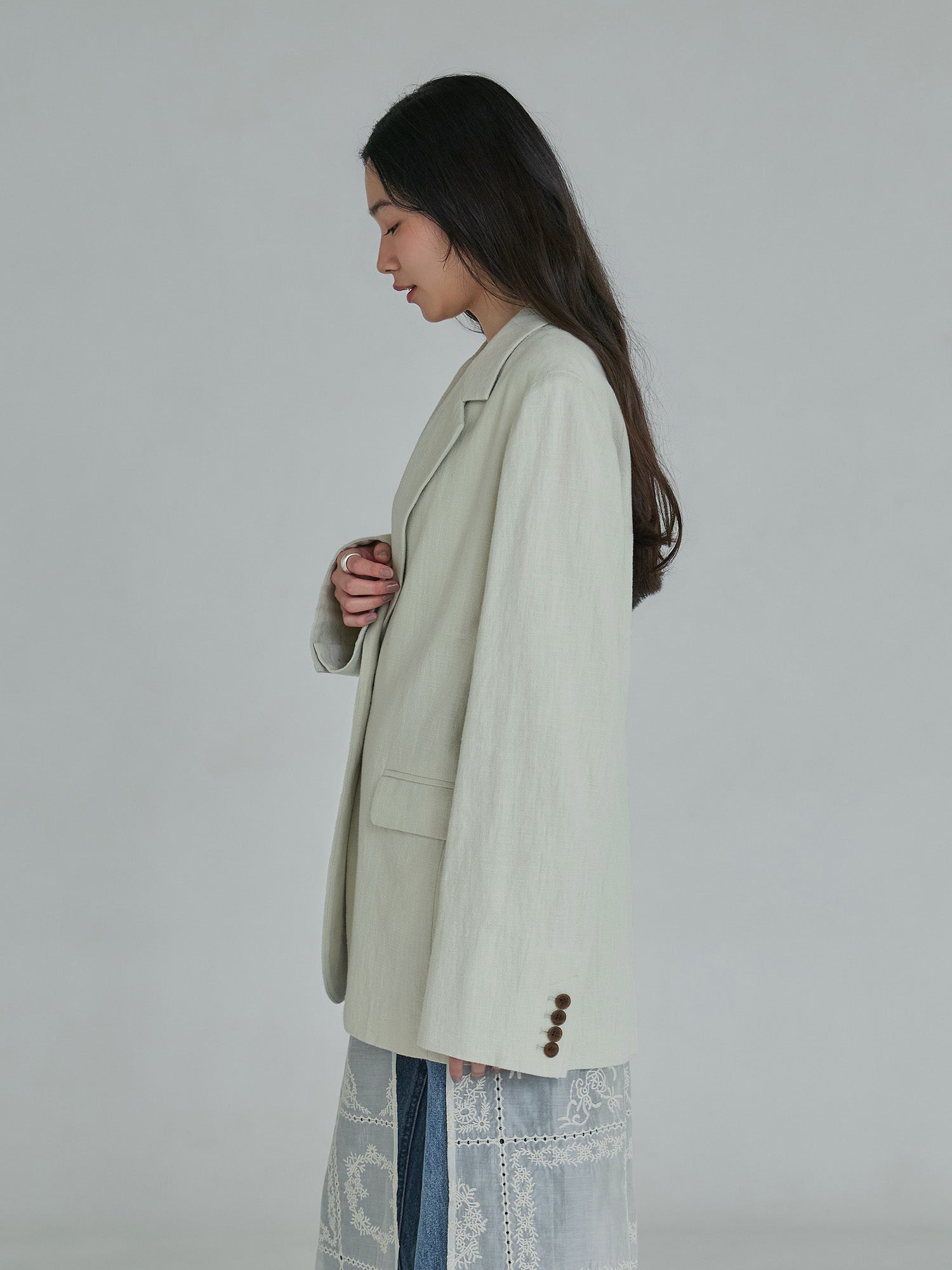 crewre online store / コットンリネンシングルジャケット