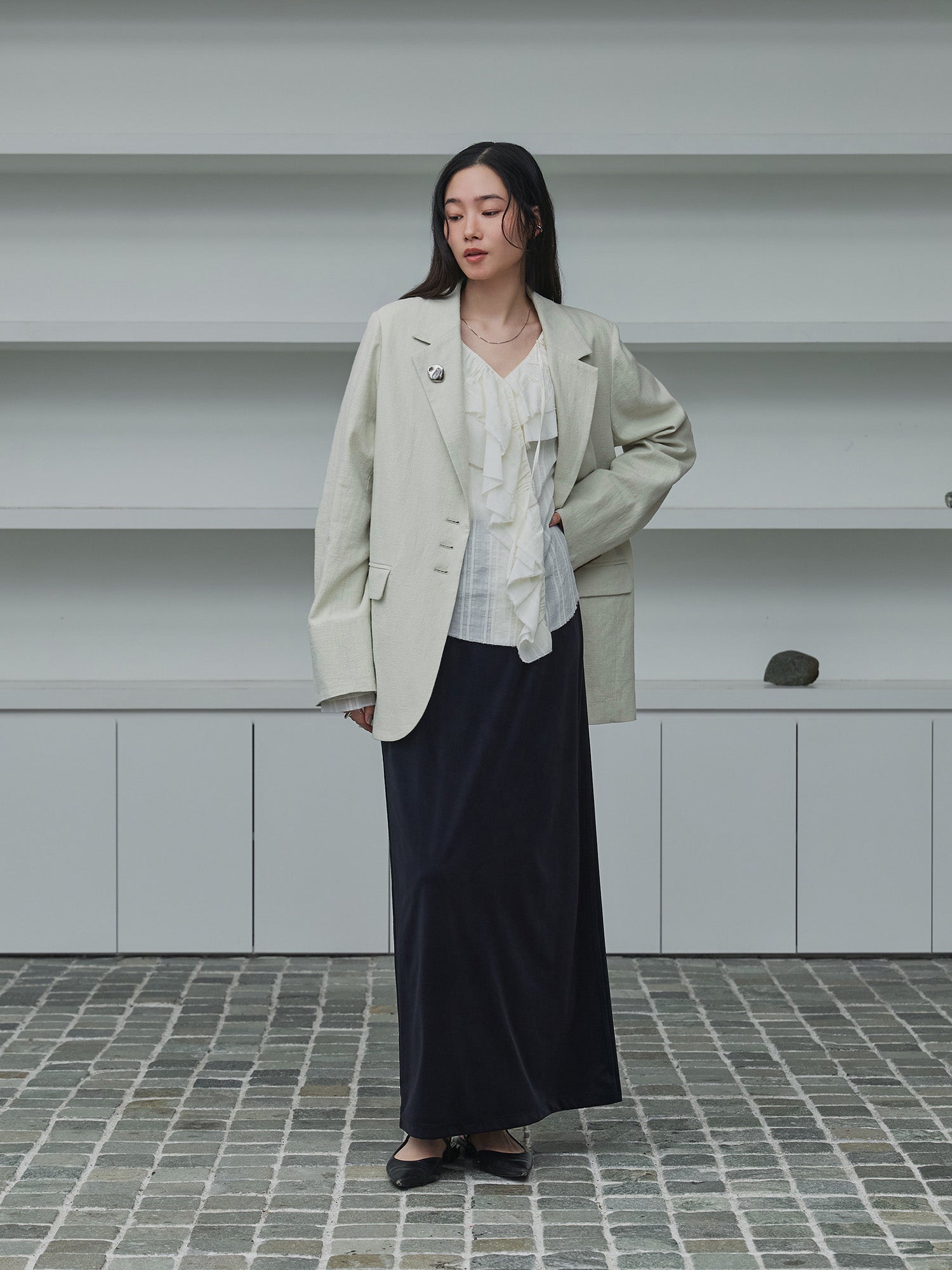 crewre online store / コットンリネンシングルジャケット
