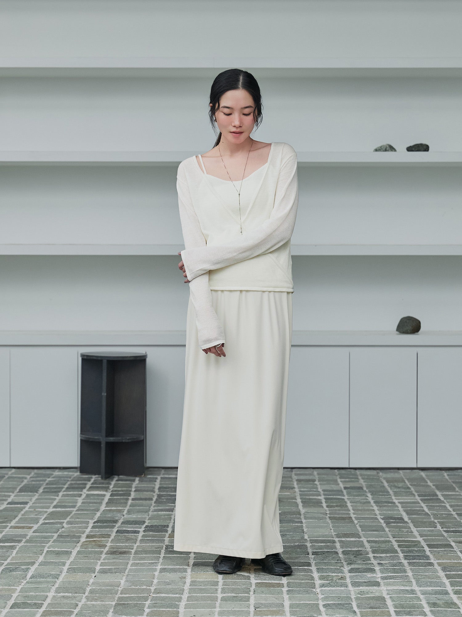 crewre online store / ストレッチベロアストレートスカート