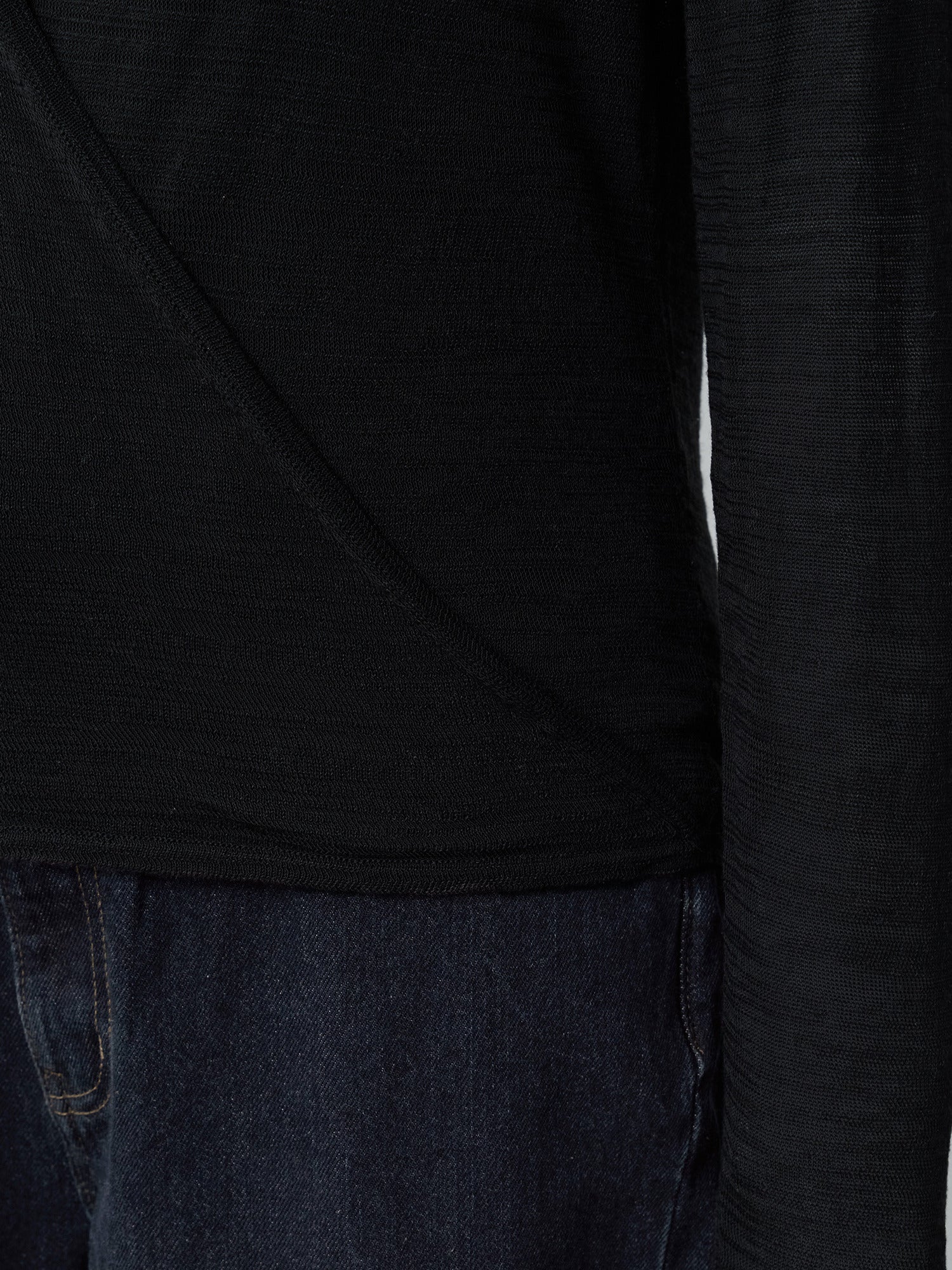 キャミレイヤードカシュクールニット