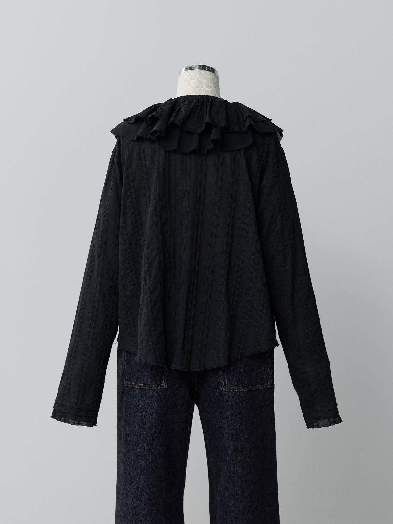 crewre　ラッフルカラーコットンブラウス　アイボリー サイズ1 crewre ラッフルカラーコットンブラウス アイボリー サイズ1 綿100