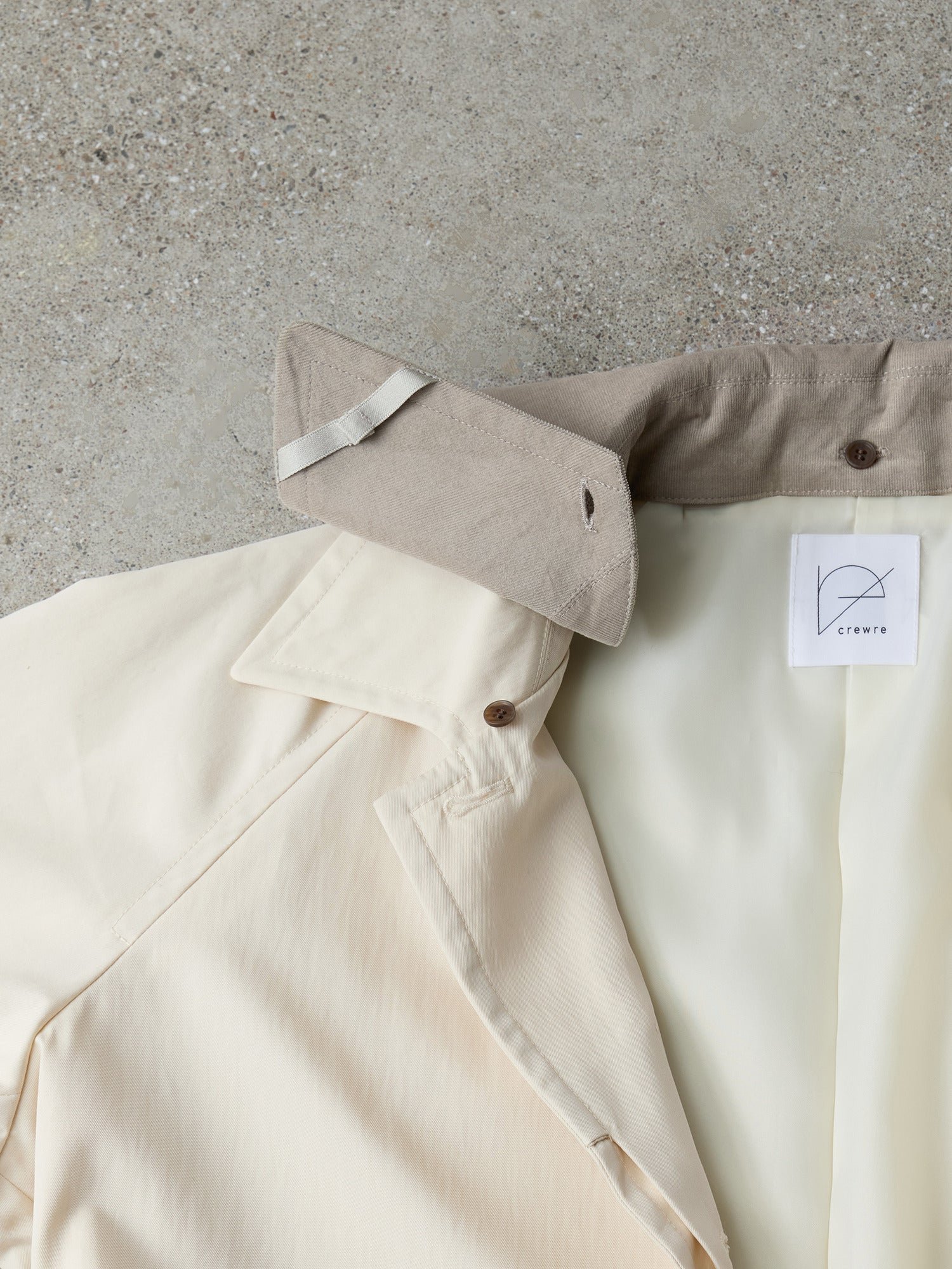crewre 2wayカラーツイルロングコート ivory 3 crewre online store / 2wayカラーツイルロングコート
