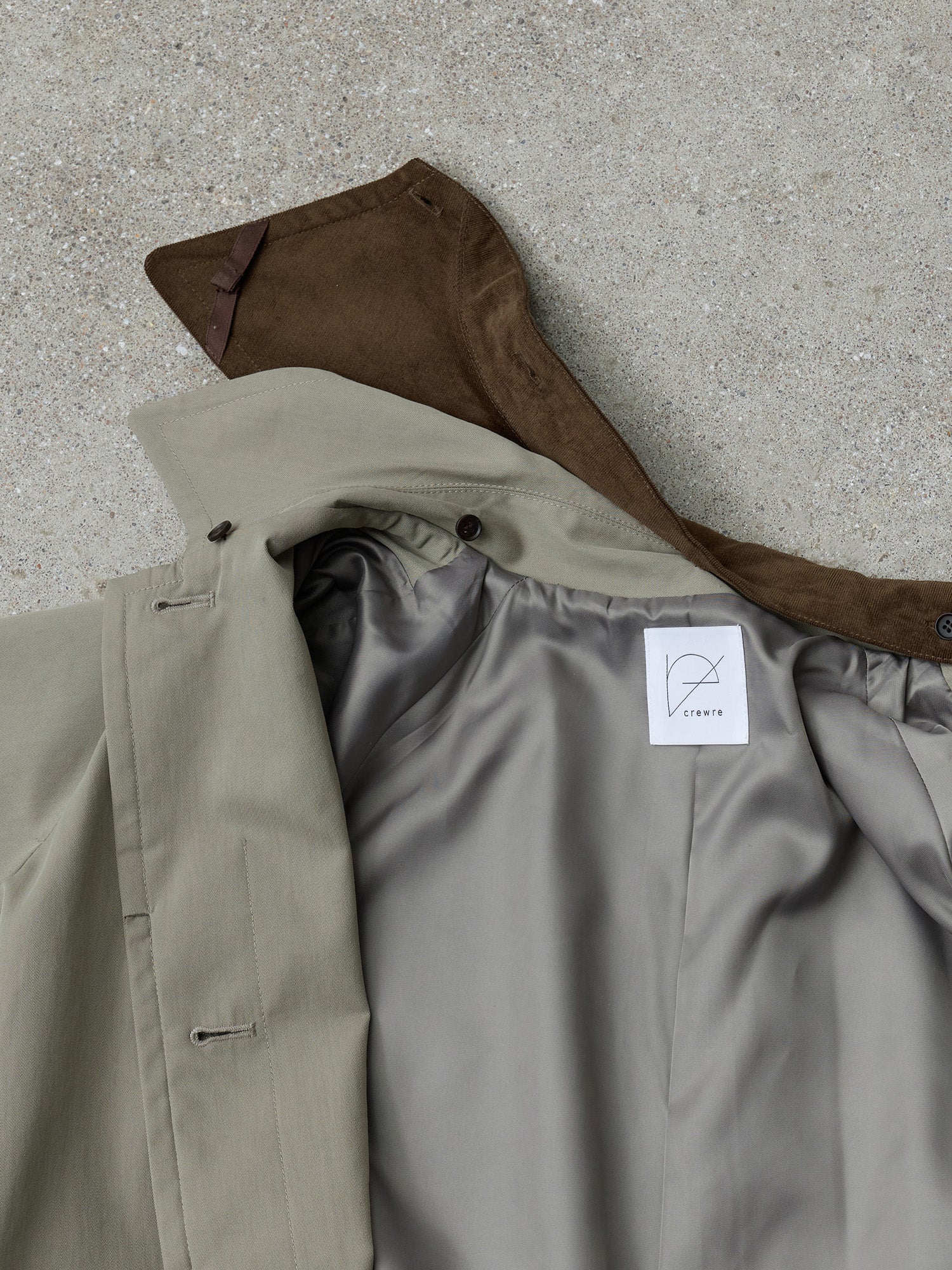 crewre online store / 2wayカラーツイルロングコート