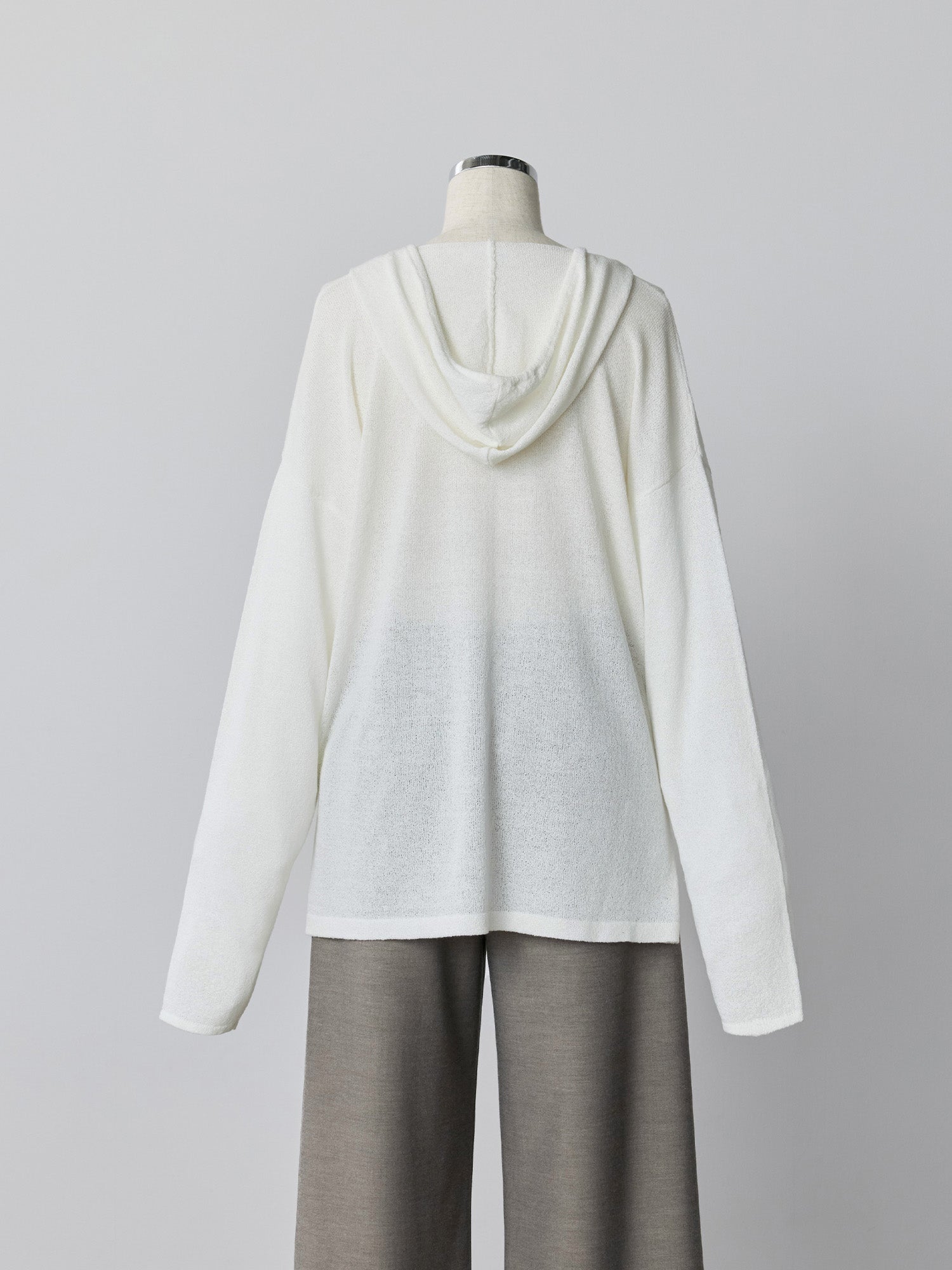 crewre キーネックシアーニットフーディ iron gray サイズ3 crewre online store / キーネックシアーニットフーディ