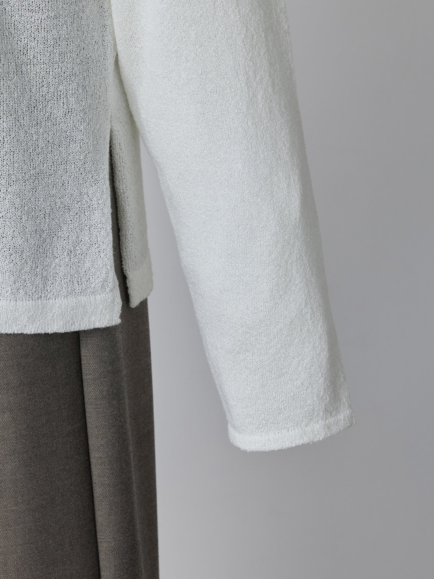 crewre キーネックシアーニットフーディ iron gray サイズ3 crewre online store / キーネックシアーニットフーディ