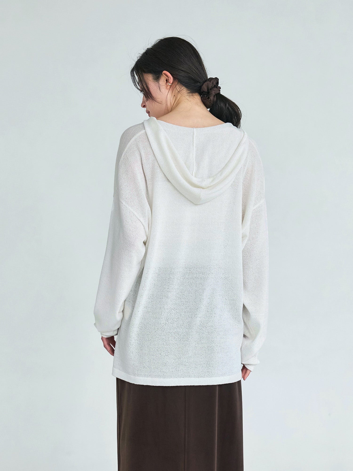 crewre キーネックシアーニットフーディ iron gray crewre online store / キーネックシアーニットフーディ