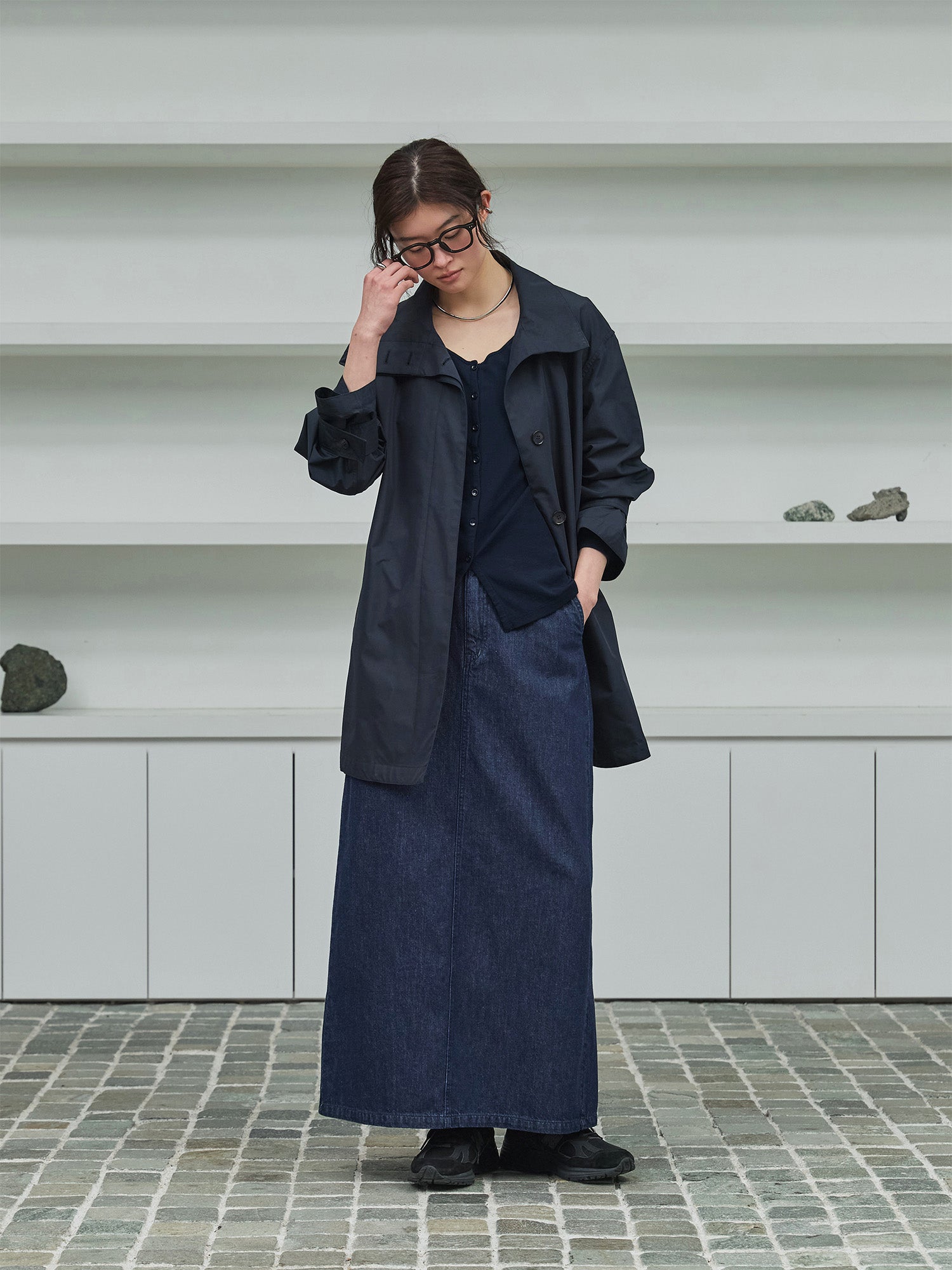 crewre ミニマルIラインデニムスカート black size1 crewre online store / ミニマルIラインデニムスカート