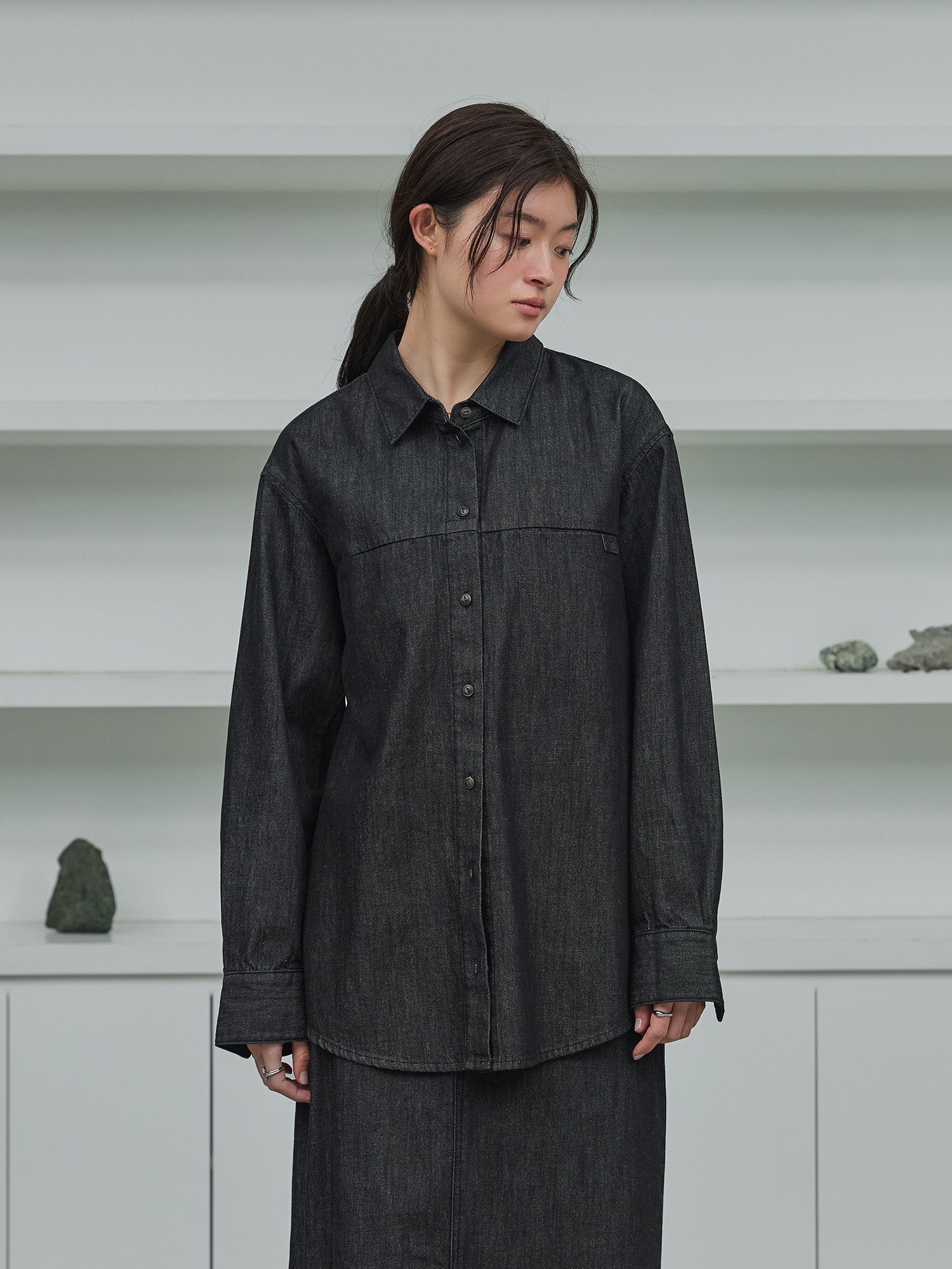 crewre online store / シームポケットテクスチャーシャツ