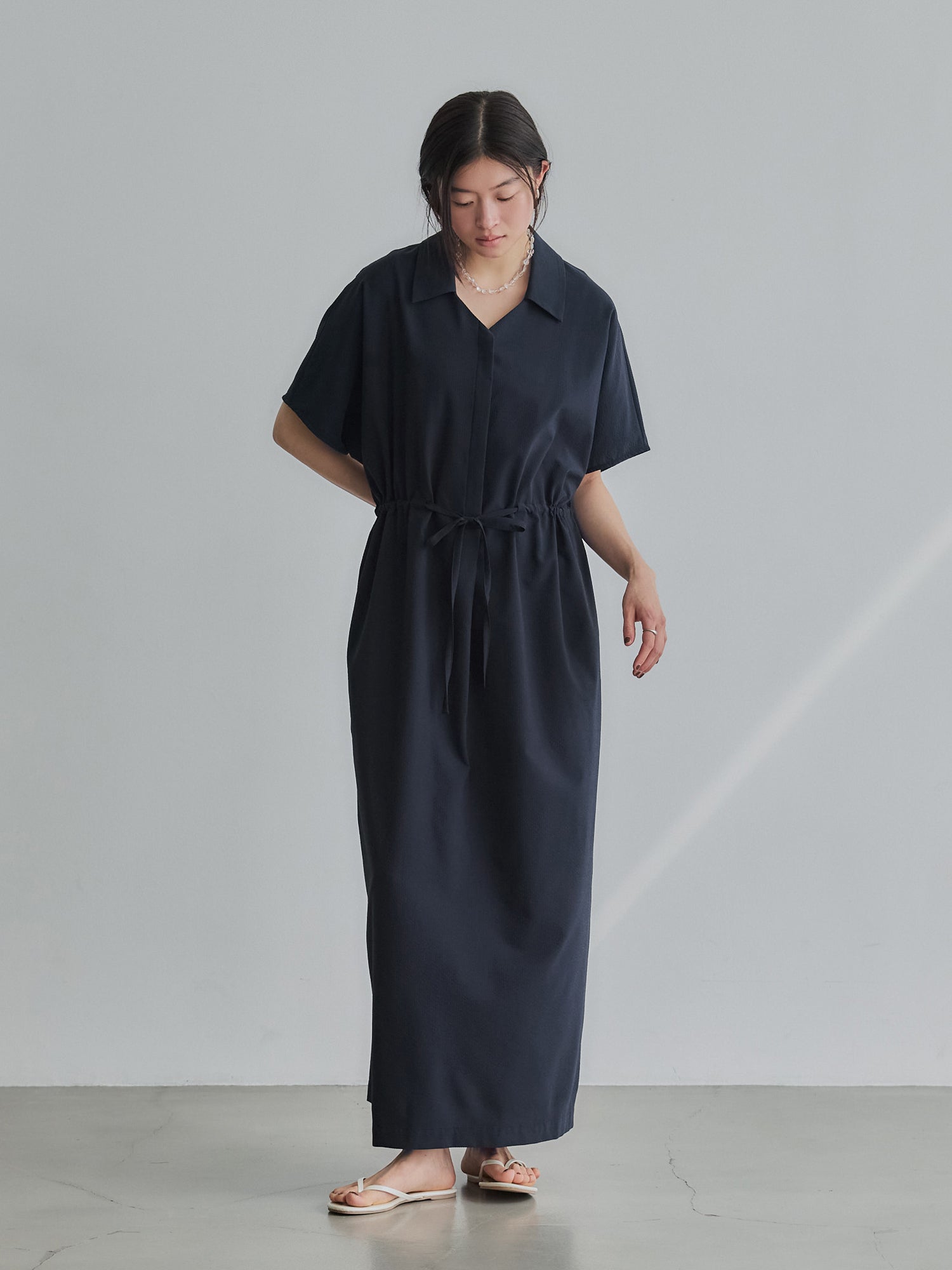 crewre クルーレ　ジョーゼットシェイプワンピース　サイズ1 crewre online store / ジョーゼットシェイプワンピース