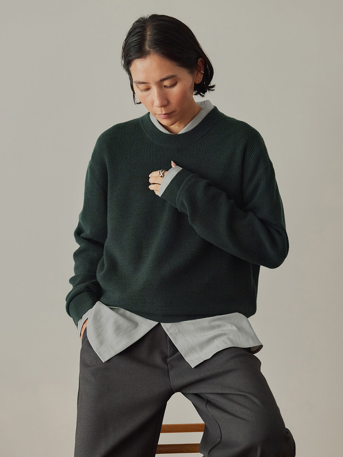 H163 B80 W62 H83<br>着用サイズ : size2 / カラー：dark green