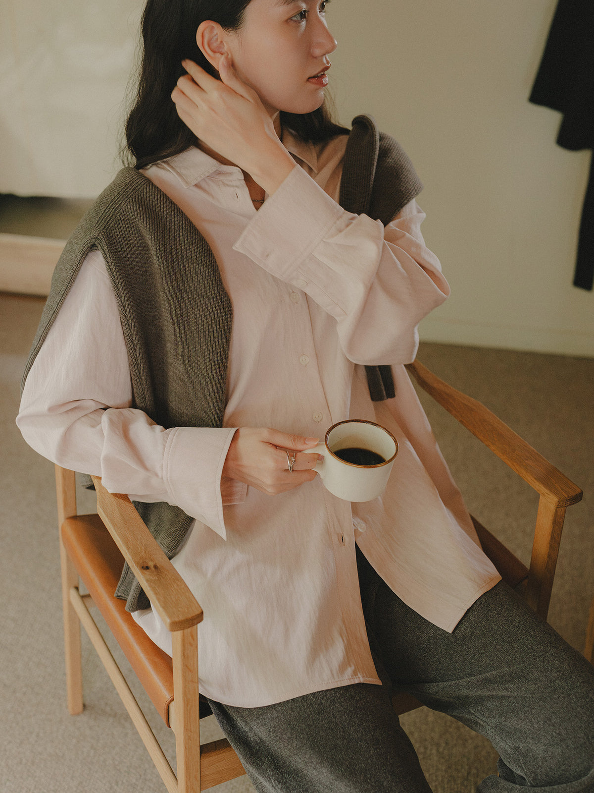 H171 B80 W60 H85<br>着用サイズ : size3 / カラー：dusty pink