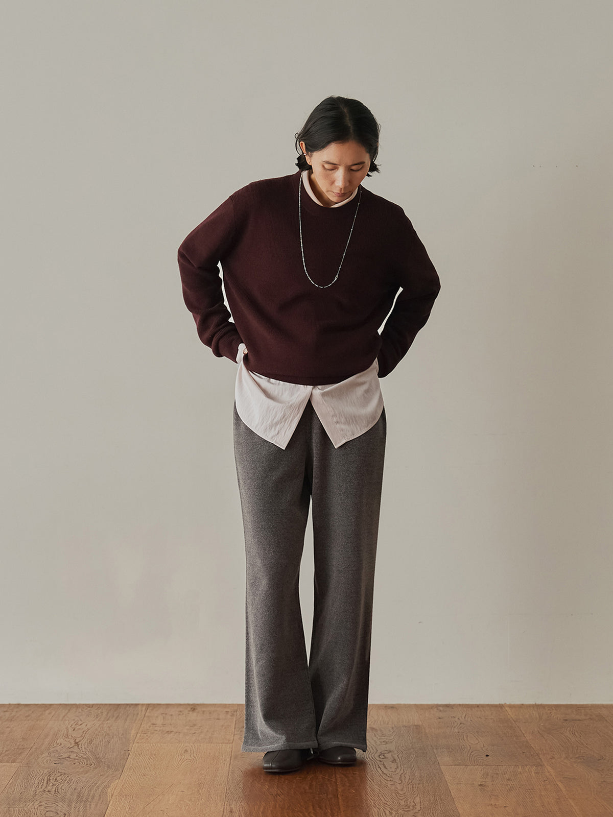 H163 B80 W62 H83<br>着用サイズ : size2 / カラー：bordeaux
