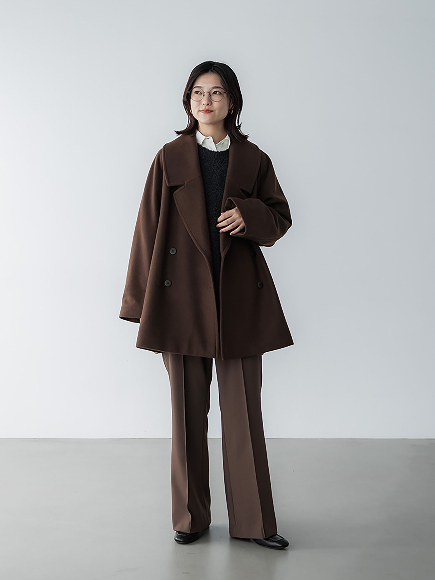 crewre online store / ビッグカラーミディコート