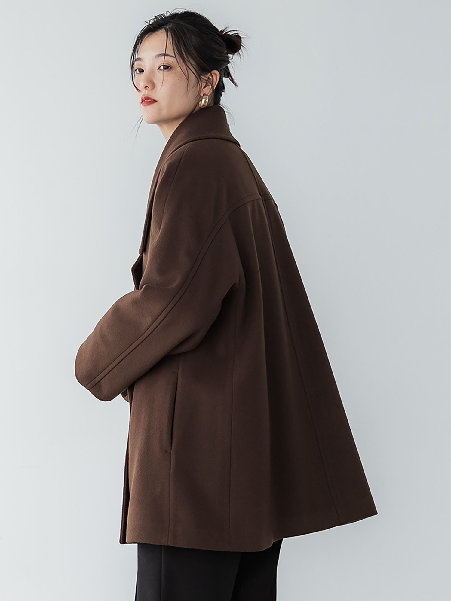 crewre online store / ビッグカラーミディコート