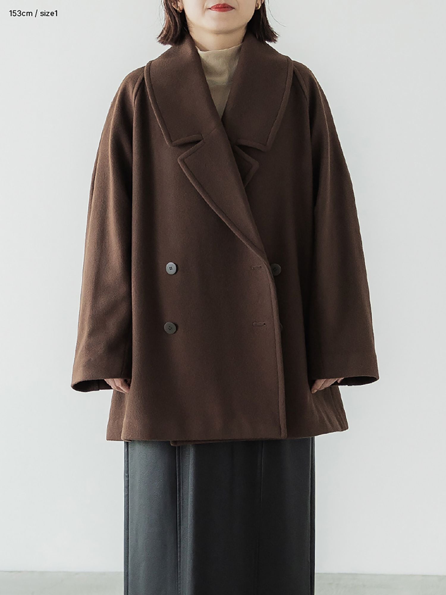 ビッグカラーミディコート